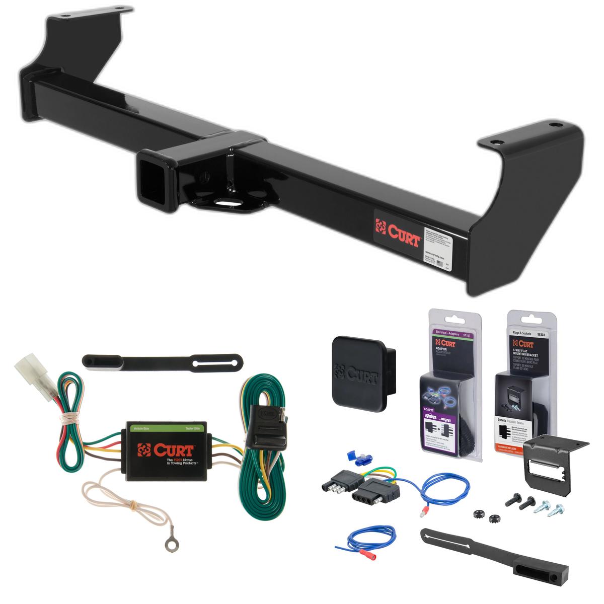 99 - 04 Suzuki Vitara Curt 2" Class 3 Trailer Tow Hitch + 5-Flat Wiring Kit Tow Boat/Utility Trailer with Surge Brakes 13517 thumbnail 0