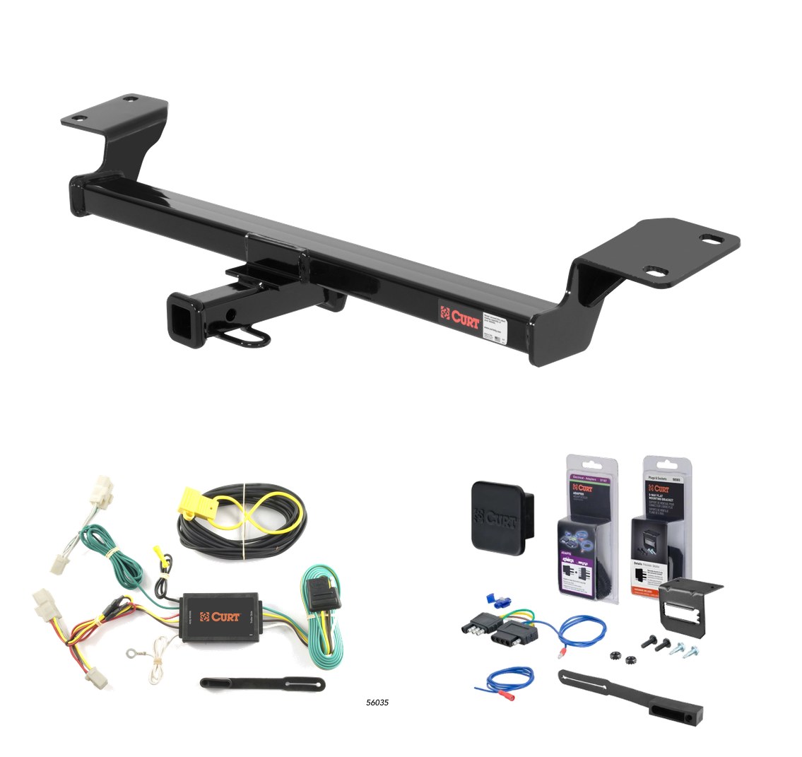 2009 - 2013 Toyota Matrix Curt 1-1/4" Class 2 Trailer Tow Hitch + 5-Flat Wiring Kit Tow Boat/Utility Trailer with Surge Brakes 12228 thumbnail 0
