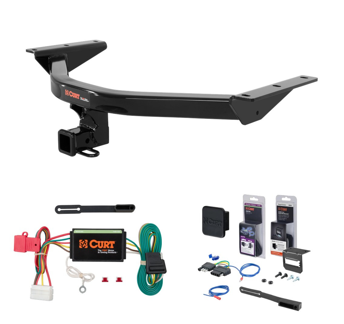 2014 - 2020 Acura MDX Curt 2" Class 3 Trailer Tow Hitch + 5-Flat Wiring Kit Tow Boat/Utility Trailer with Surge Brakes 13146 thumbnail 0