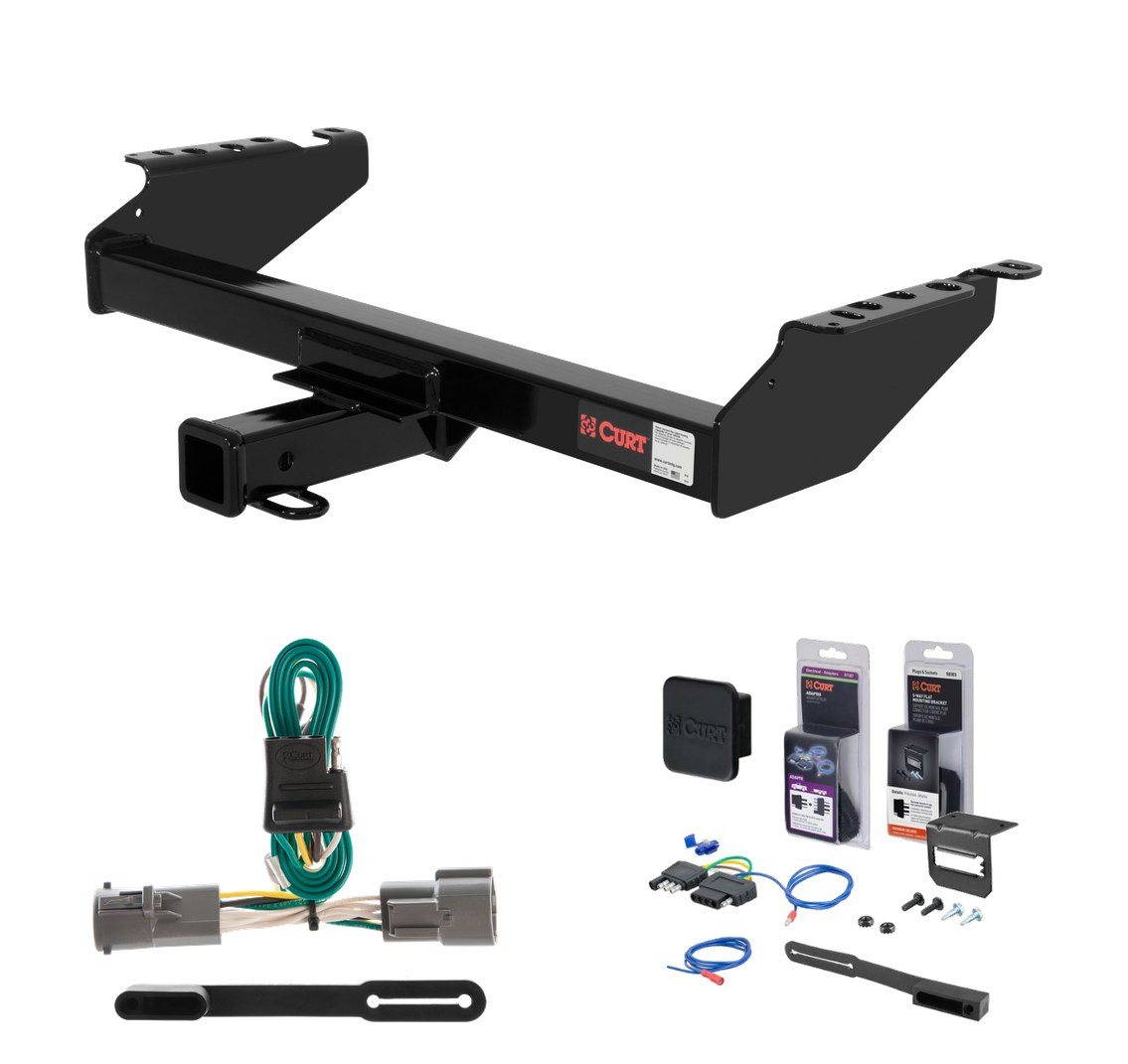 1987 - 1996 Ford F-250 Old body, excluding 10" drop bumper and 1973 - 1979 crew cab Curt 2" Class 3 Trailer Tow Hitch + 5-Flat Wiring Kit Tow Boat/Utility Trailer with Surge Brakes 13310 thumbnail 0