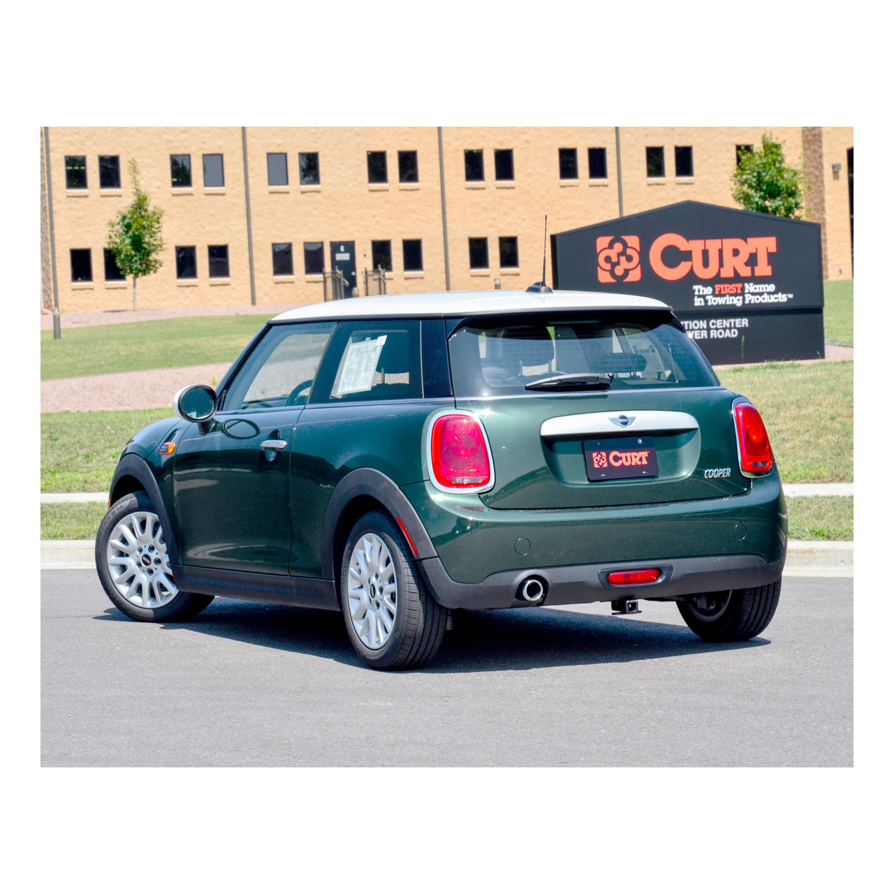 2014 - 2019 MINI Cooper Base, hatchback, excluding with spare tire Curt 1-1/4" Class 1 Trailer Tow Hitch + 5-Flat Wiring Kit Tow Boat/Utility Trailer with Surge Brakes 11417 thumbnail 4