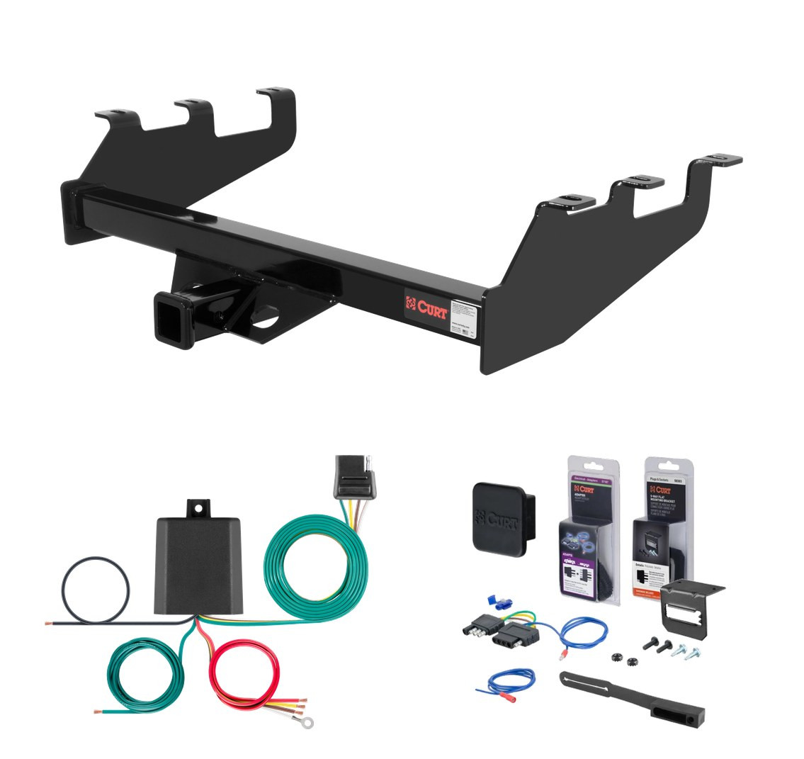 1999 - 2004 GMC Sierra 2500 With Tommy Gate lift or 10" drop bumper Curt 2" Class 3 Trailer Tow Hitch + 5-Flat Wiring Kit Tow Boat/Utility Trailer with Surge Brakes 13339 thumbnail 0