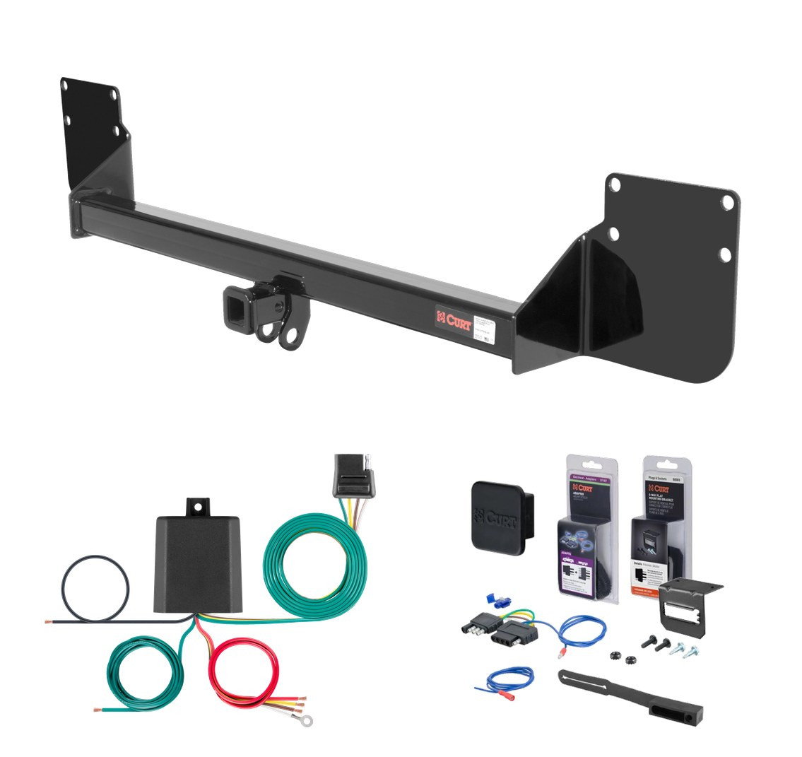2009 - 2010 MINI Cooper Convertible, excluding 'S' model Curt 1-1/4" Class 1 Trailer Tow Hitch + 5-Flat Wiring Kit Tow Boat/Utility Trailer with Surge Brakes 11160 thumbnail 0