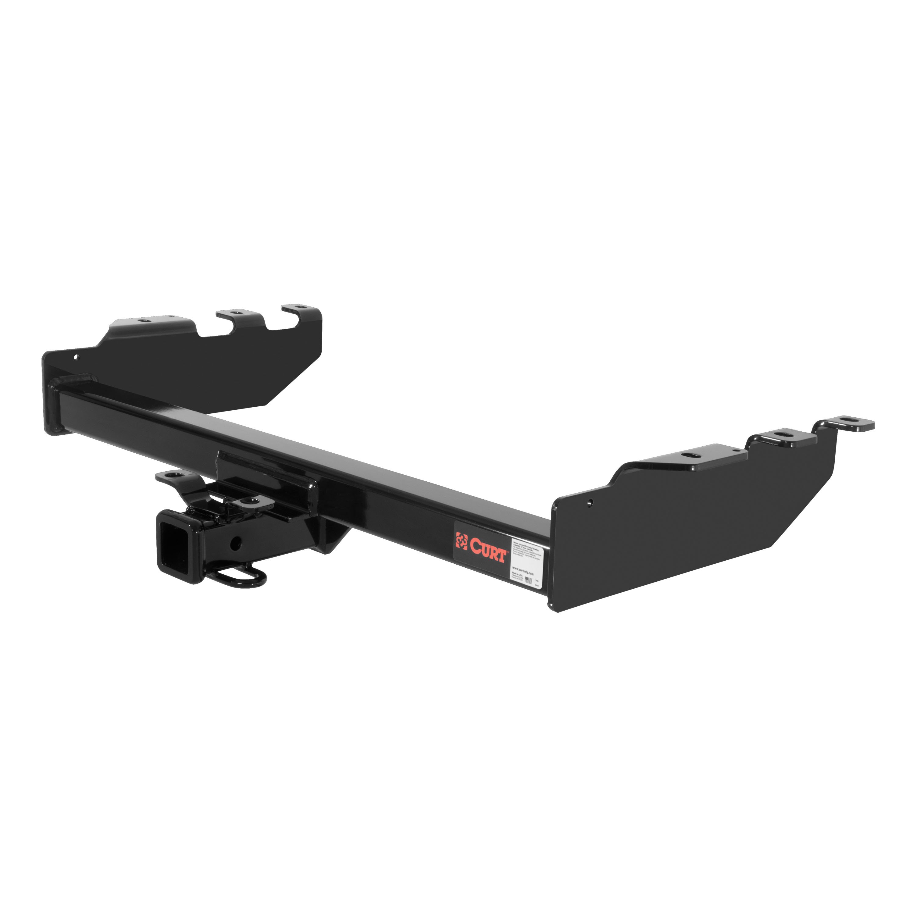 2001 - 2006 GMC Sierra 1500 HD Excluding 10" drop bumper, roll pan bumper or Tommy Gate lift Curt 2" Class 4 Trailer Tow Hitch + 5-Flat Wiring Kit Tow Boat/Utility Trailer with Surge Brakes 14332 thumbnail 2
