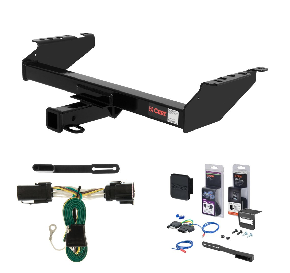 1998 - 1999 Ford F-250 Old body, excluding 10" drop bumper and 1973 - 1979 crew cab Curt 2" Class 3 Trailer Tow Hitch + 5-Flat Wiring Kit Tow Boat/Utility Trailer with Surge Brakes 13310 thumbnail 0