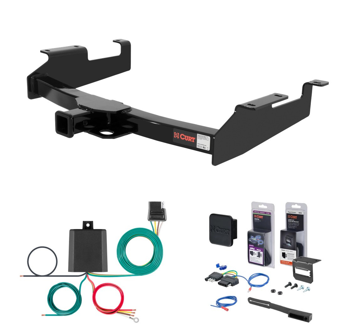 2001 - 2006 GMC Sierra 3500 8' bed, with Tommy Gate lift Curt 2" Class 3 Trailer Tow Hitch + 5-Flat Wiring Kit Tow Boat/Utility Trailer with Surge Brakes 13213 thumbnail 0
