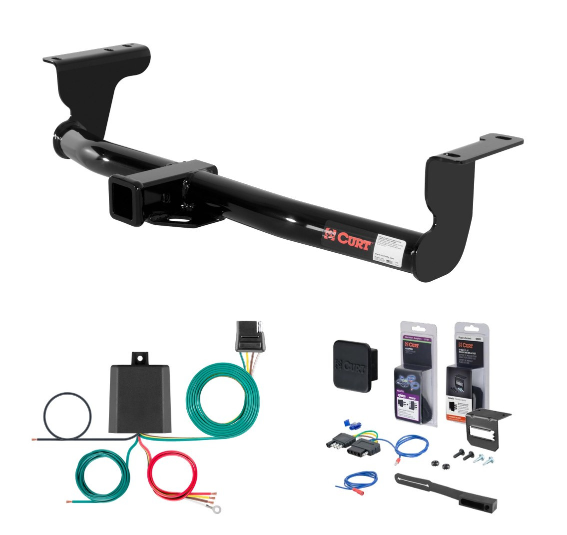 2011 - 2014 Nissan Murano Crosscabriolet Curt 2" Class 3 Trailer Tow Hitch + 5-Flat Wiring Kit Tow Boat/Utility Trailer with Surge Brakes 13577 thumbnail 0