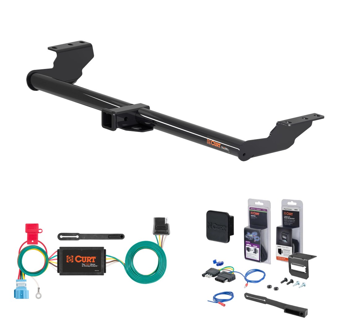 2018 - 2026 Honda Odyssey Curt 2" Class 3 Trailer Tow Hitch + 5-Flat Wiring Kit Tow Boat/Utility Trailer with Surge Brakes 13370 thumbnail 0