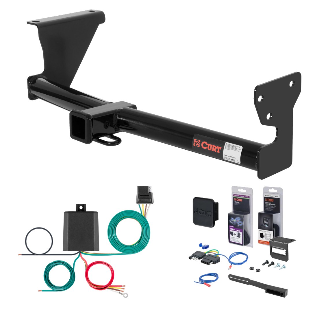 2008 - 2015 Land Rover LR2 Curt 2" Class 3 Trailer Tow Hitch + 5-Flat Wiring Kit Tow Boat/Utility Trailer with Surge Brakes 13052 thumbnail 0