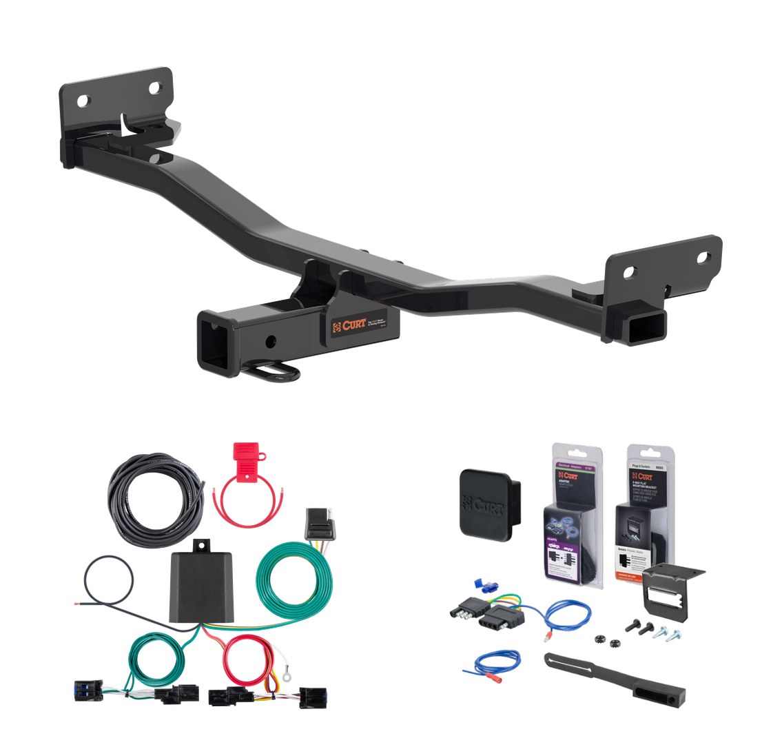 2023 - 2026 Kia Sportage Curt 2" Class 3 Trailer Tow Hitch + 5-Flat Wiring Kit Tow Boat/Utility Trailer with Surge Brakes 13485 thumbnail 0