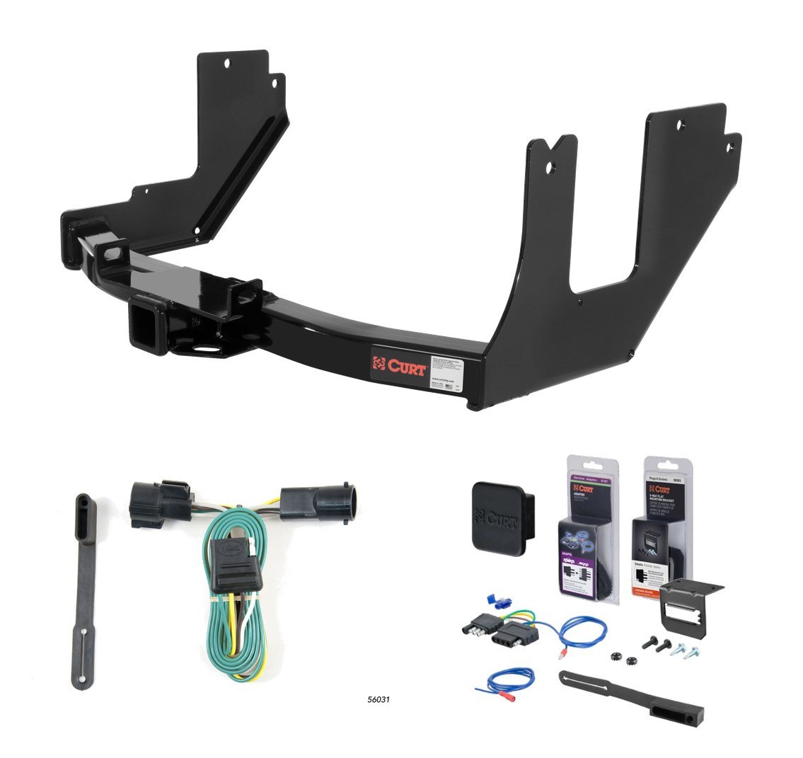 2004 - 2005 Ford F-150 Excluding factory receiver and 2004 Heritage Edition Curt 2" Class 4 Trailer Tow Hitch + 5-Flat Wiring Kit Tow Boat/Utility Trailer with Surge Brakes 14357 thumbnail 0