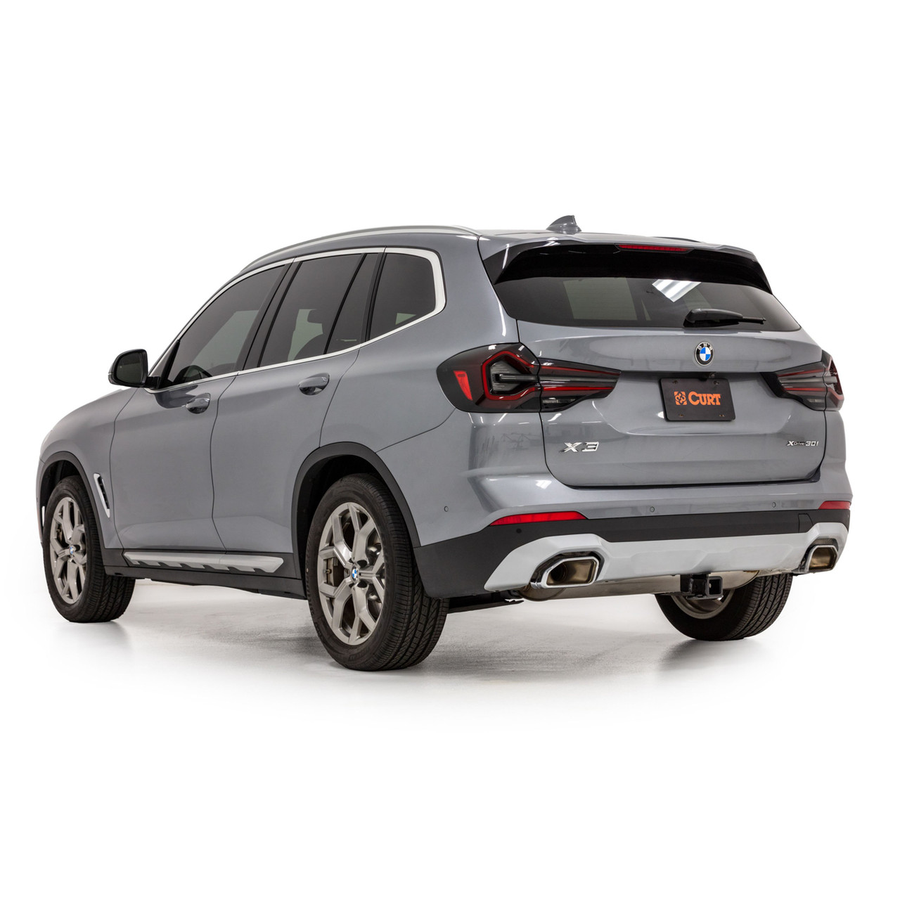 2019 - 2025 BMW X4 Curt 2" Class 3 Trailer Tow Hitch + 5-Flat Wiring Kit Tow Boat/Utility Trailer with Surge Brakes 13578 thumbnail 4