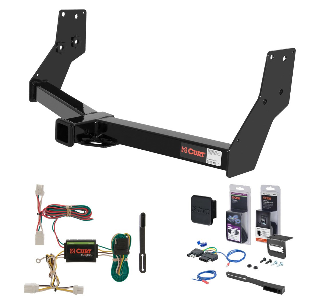 1996 - 2004 Nissan Pathfinder Curt 2" Class 3 Trailer Tow Hitch + 5-Flat Wiring Kit Tow Boat/Utility Trailer with Surge Brakes 13088 thumbnail 0