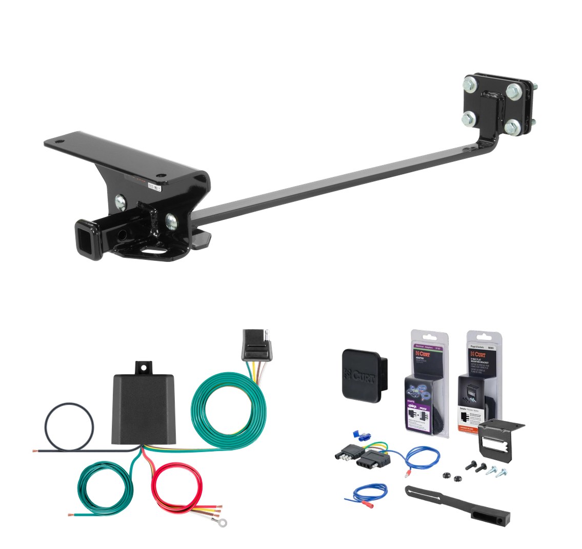 2012 - 2013 Mercedes-Benz C250 Curt 1-1/4" Class 1 Trailer Tow Hitch + 5-Flat Wiring Kit Tow Boat/Utility Trailer with Surge Brakes 11030 thumbnail 0
