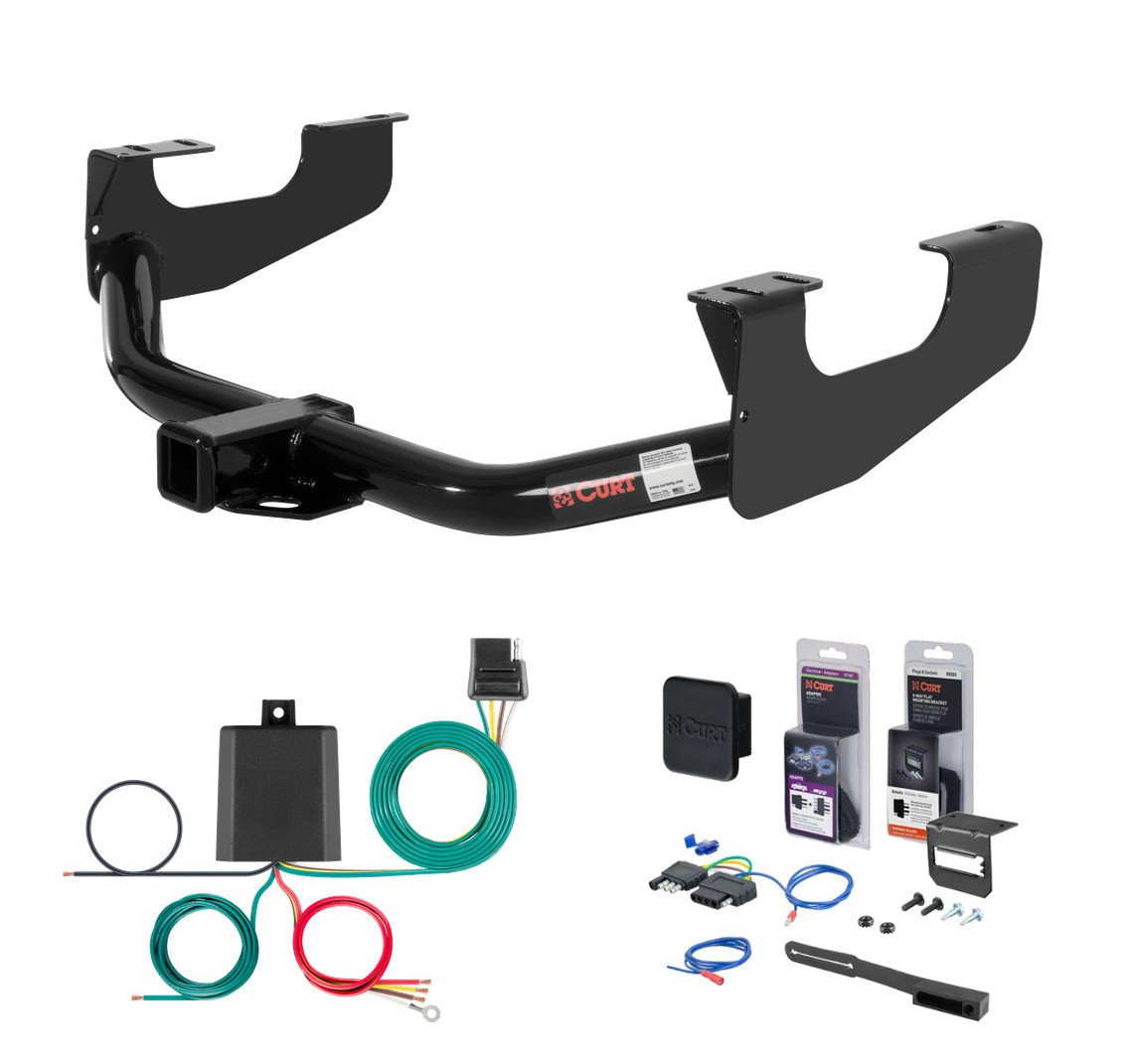 2008 - 2016 Ford F-350 Super Duty Excluding cab & chassis Curt 2" Class 3 Trailer Tow Hitch + 5-Flat Wiring Kit Tow Boat/Utility Trailer with Surge Brakes 13359 thumbnail 0