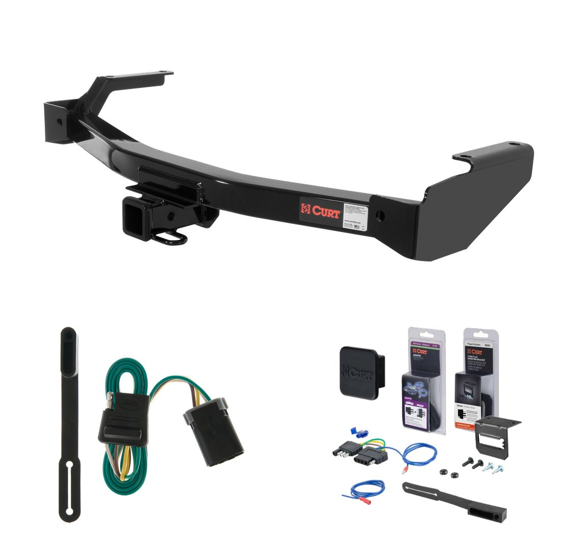 1999 - 2000 Dodge Van (full size) With factory step bumper Curt 2" Class 3 Trailer Tow Hitch + 5-Flat Wiring Kit Tow Boat/Utility Trailer with Surge Brakes 13590 thumbnail 0