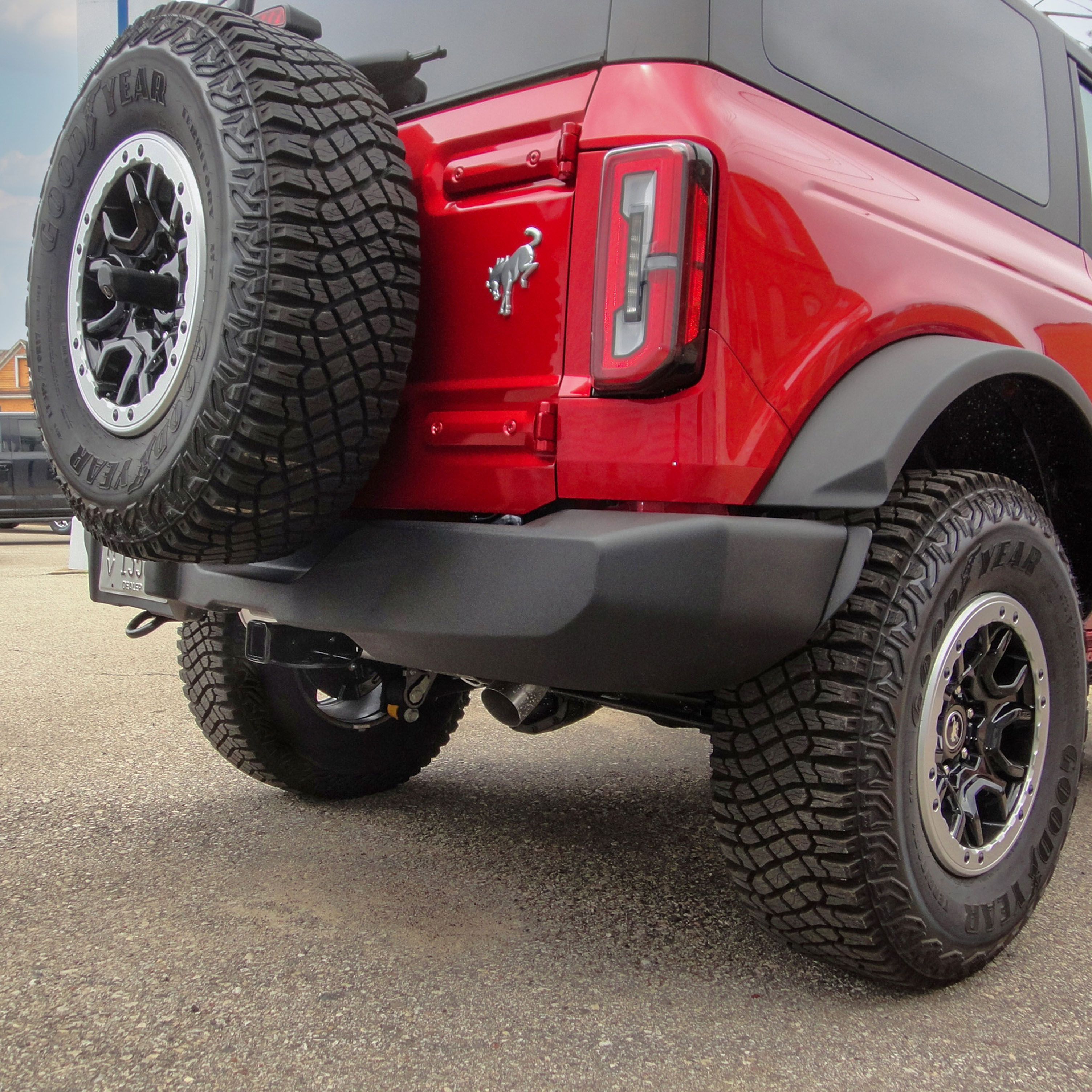 2021 - 2026 Ford Bronco w/LED Tailights Excluding factory receiver Curt 2" Class 3 Trailer Tow Hitch + 5-Flat Wiring Kit Tow Boat/Utility Trailer with Surge Brakes 13493 thumbnail 4