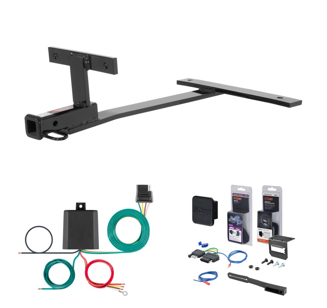 2008 BMW 528xi Curt 1-1/4" Class 1 Trailer Tow Hitch + 5-Flat Wiring Kit Tow Boat/Utility Trailer with Surge Brakes 11498 thumbnail 0