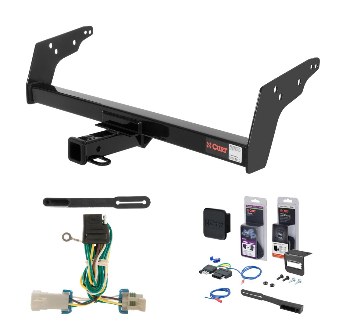 1998 - 2004 Chevrolet S10 Curt 2" Class 3 Trailer Tow Hitch + 5-Flat Wiring Kit Tow Boat/Utility Trailer with Surge Brakes 13021 thumbnail 0