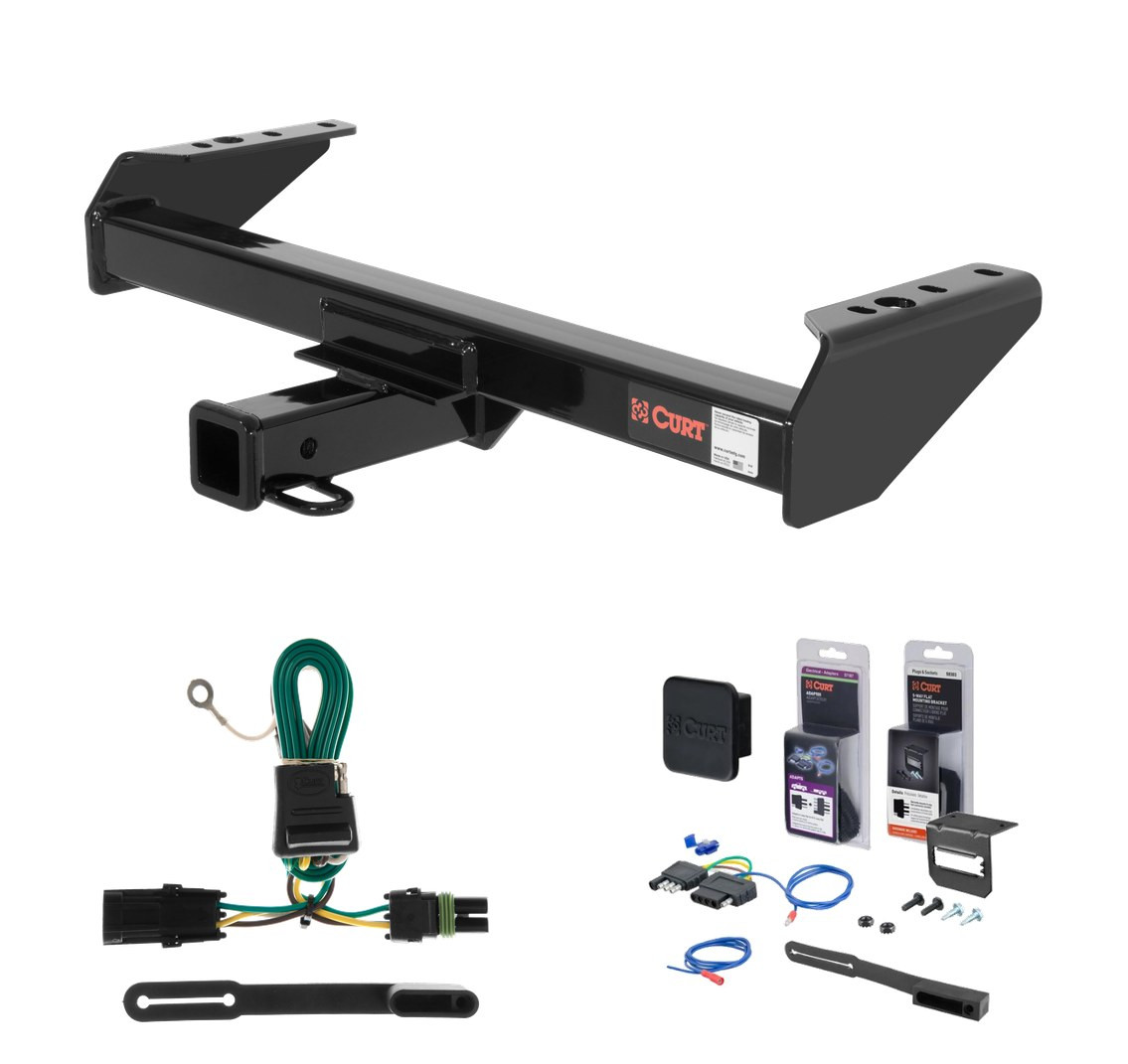1985 - 1986 Chevrolet K20 Excluding with 10" step bumper Curt 2" Class 4 Trailer Tow Hitch + 5-Flat Wiring Kit Tow Boat/Utility Trailer with Surge Brakes 14082 thumbnail 0