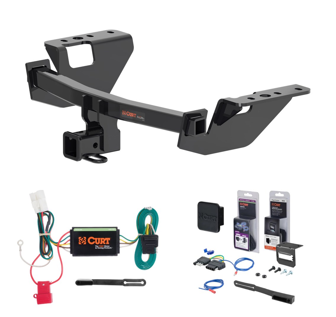 2014 - 2018 Subaru Forester Curt 2" Class 3 Trailer Tow Hitch + 5-Flat Wiring Kit Tow Boat/Utility Trailer with Surge Brakes 13435 thumbnail 0