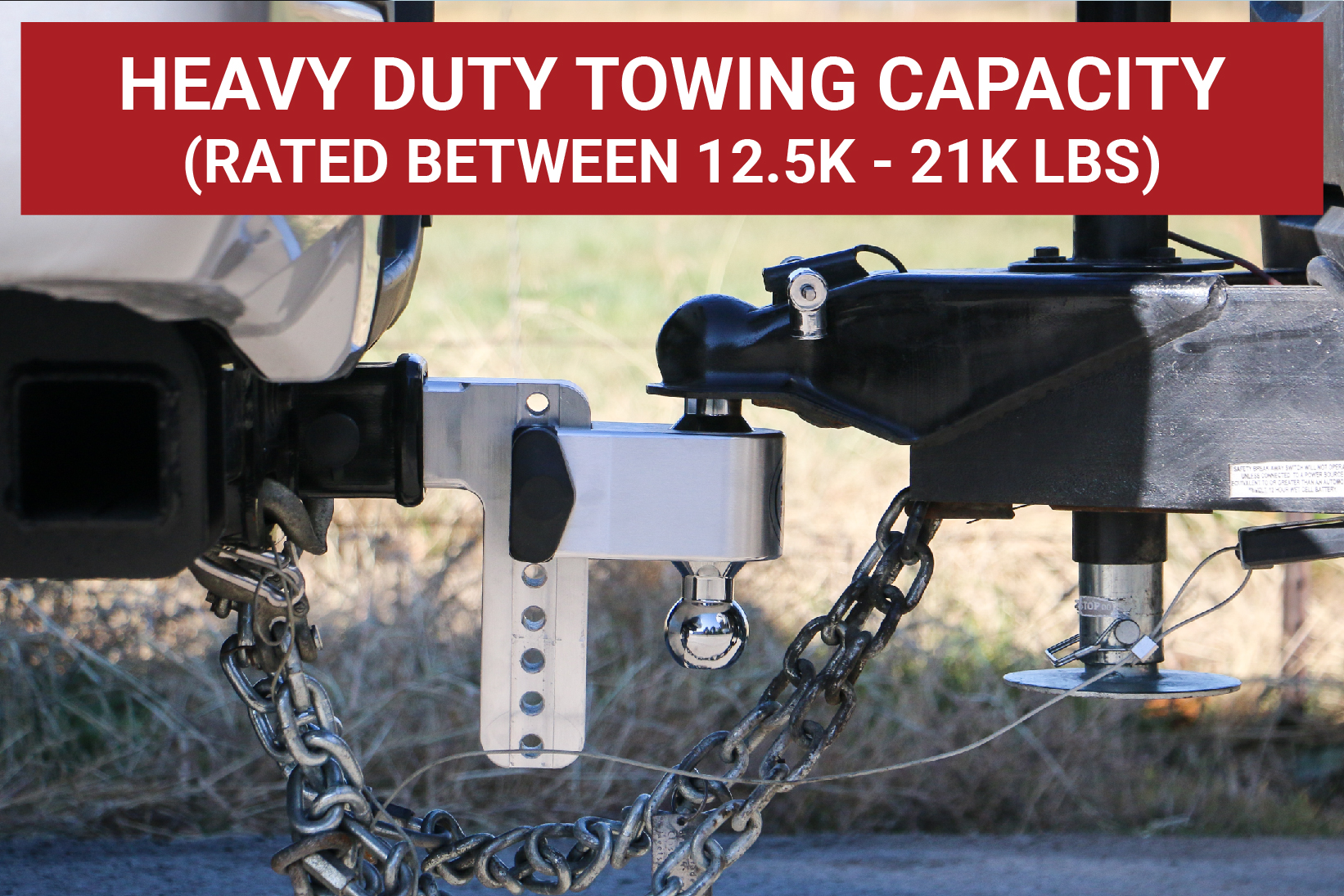 Weigh Safe 180 Hitch - Drop Hitch w/Chrome Combo Ball - 6" Drop for 3" Shank CTB6-3 thumbnail 2