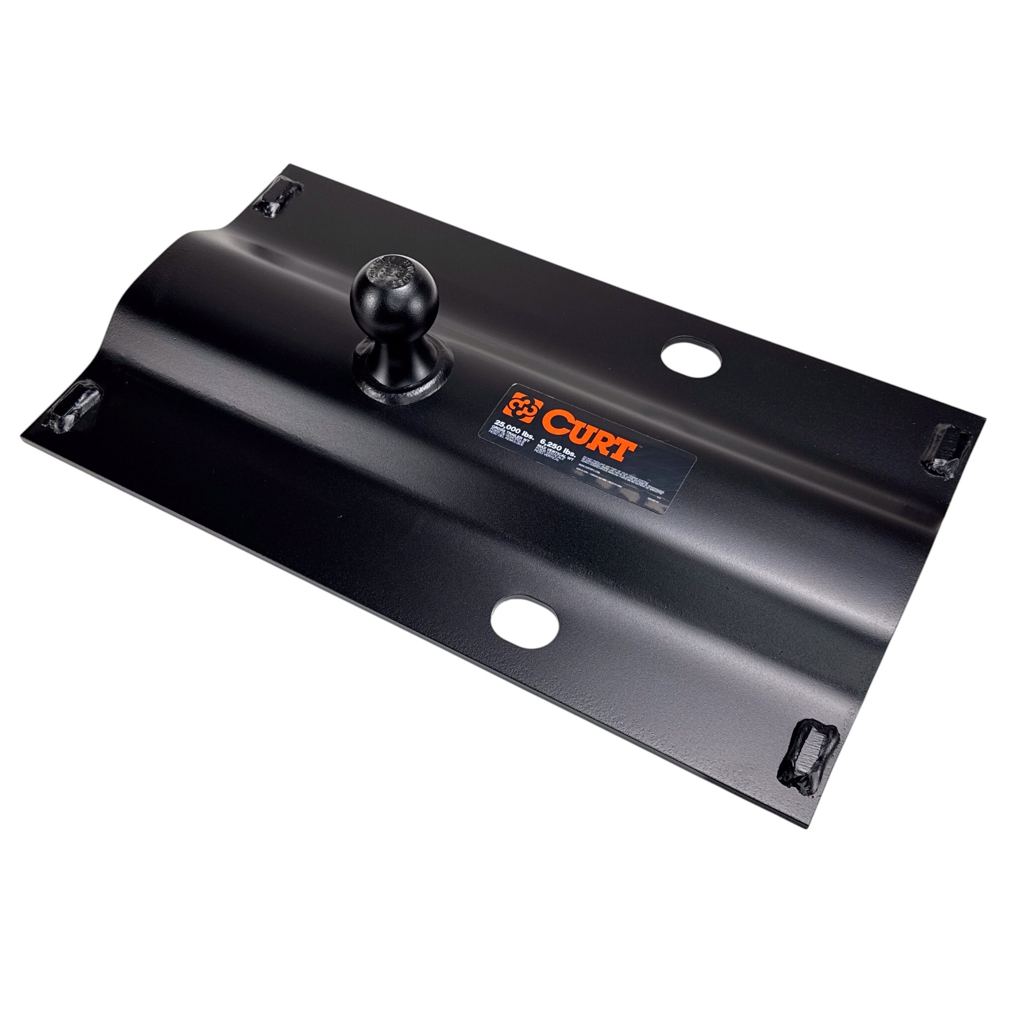 CURT Bent Plate 5th Wheel Rail Gooseneck Hitch with 2-5/16" Ball, 25K (3" Offset) Gooseneck Trailer Hitch thumbnail 0