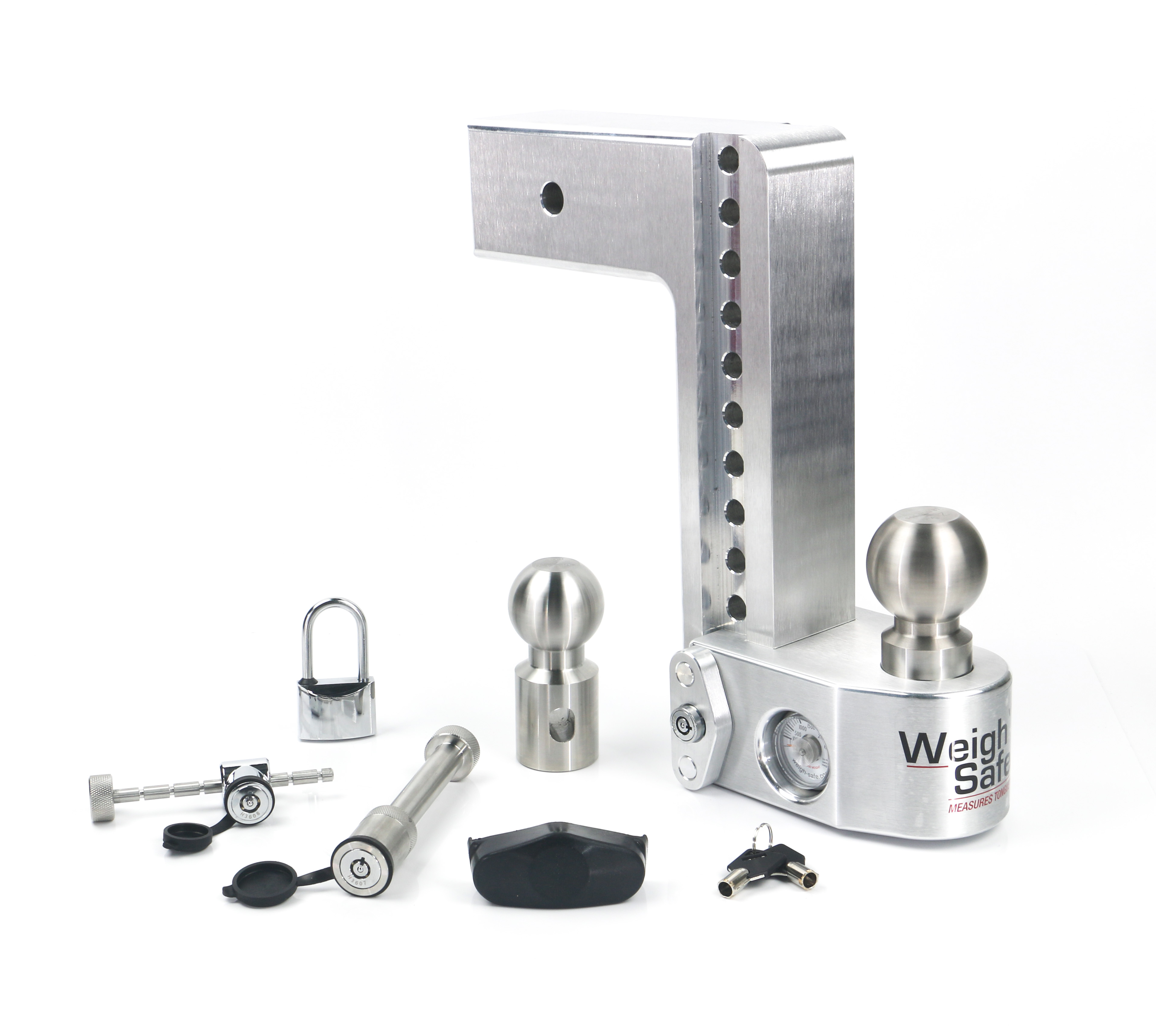 Weigh Safe Weigh Safe Adjustable Drop Hitch - 10" Drop for 3" Shank w/ Lock Set WS10-3-SET thumbnail 0
