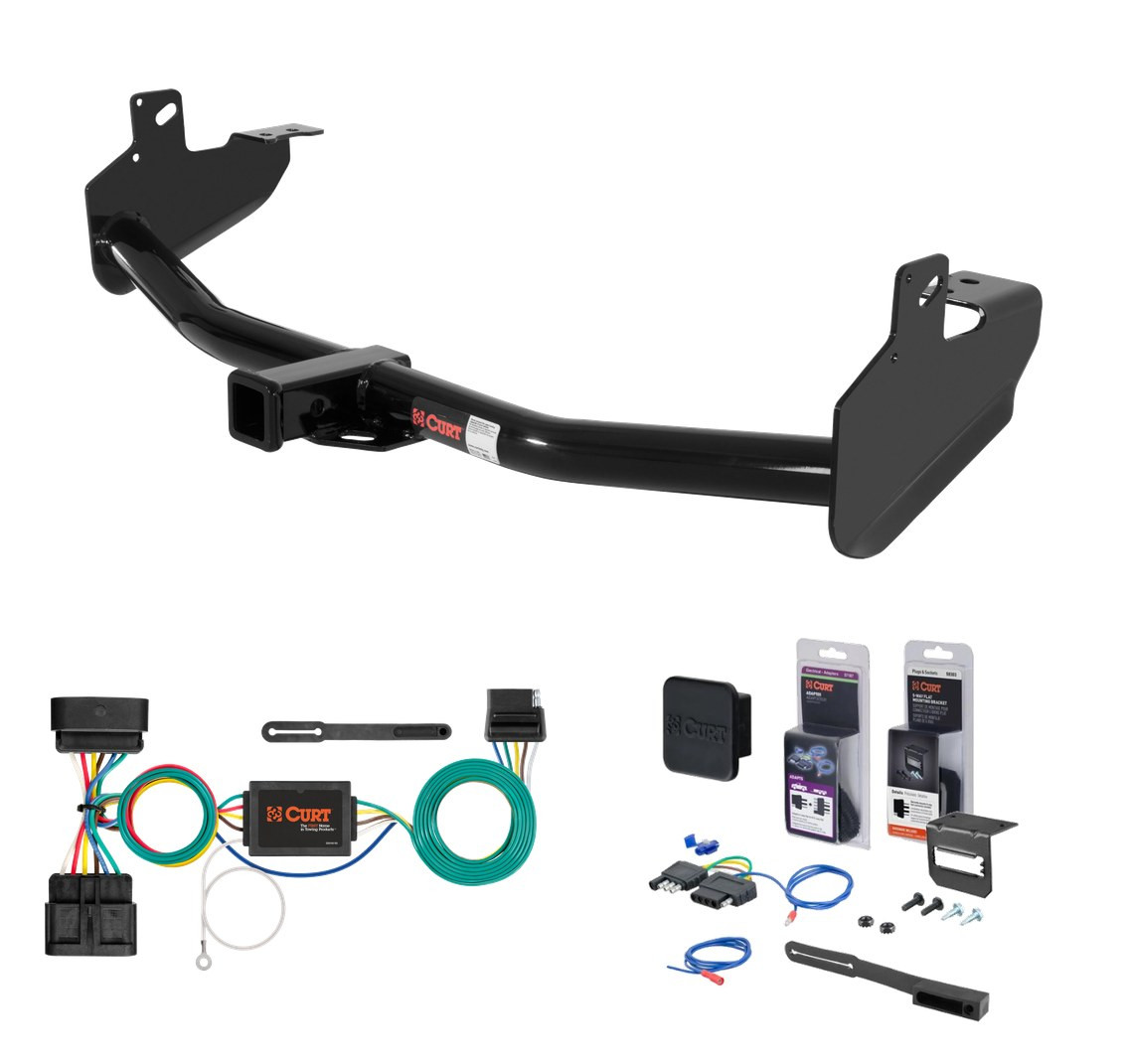 2007 - 2008 Isuzu I-370 Curt 2" Class 3 Trailer Tow Hitch + 5-Flat Wiring Kit Tow Boat/Utility Trailer with Surge Brakes 13252 thumbnail 0