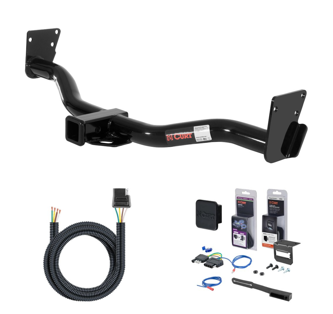 1995 - 2001 Oldsmobile Bravada Curt 2" Class 3 Trailer Tow Hitch + 5-Flat Wiring Kit Tow Boat/Utility Trailer with Surge Brakes 13300 thumbnail 0