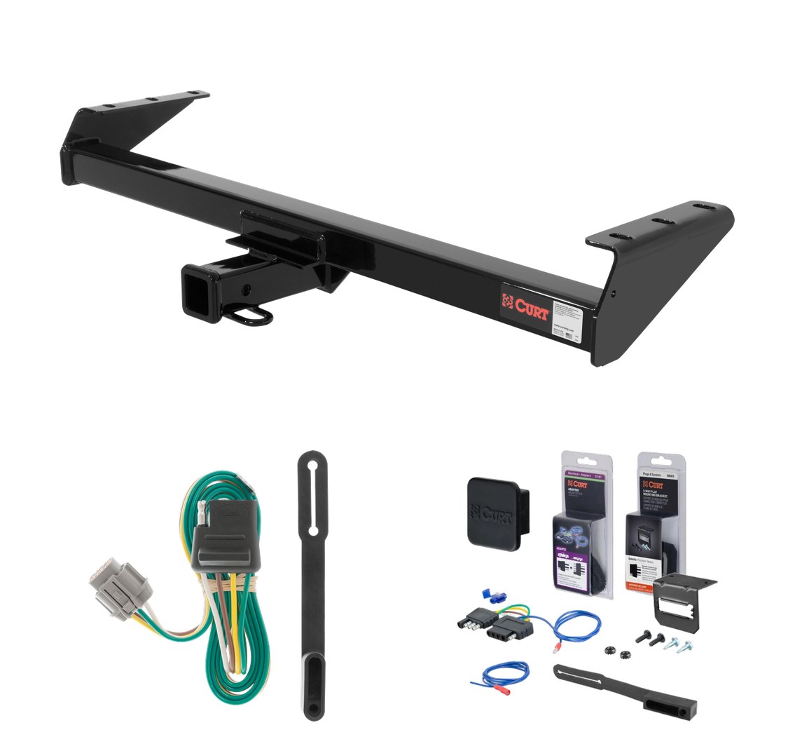 2005 - 2026 Nissan Frontier Curt 2" Class 3 Trailer Tow Hitch + 5-Flat Wiring Kit Tow Boat/Utility Trailer with Surge Brakes 13241 thumbnail 0