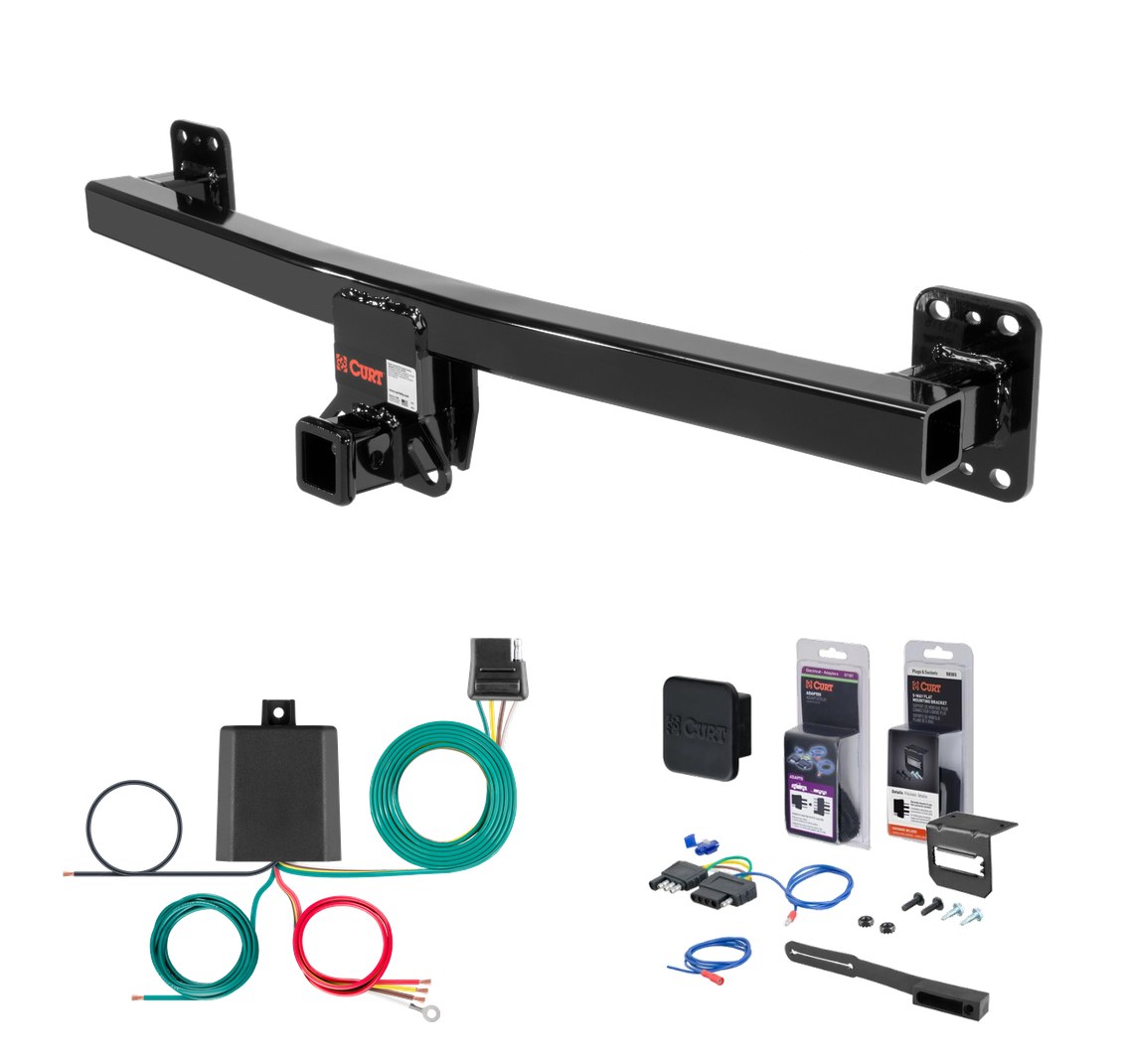 2011 - 2018 Pontiac Cayenne Curt 2" Class 3 Trailer Tow Hitch + 5-Flat Wiring Kit Tow Boat/Utility Trailer with Surge Brakes 13116 thumbnail 0