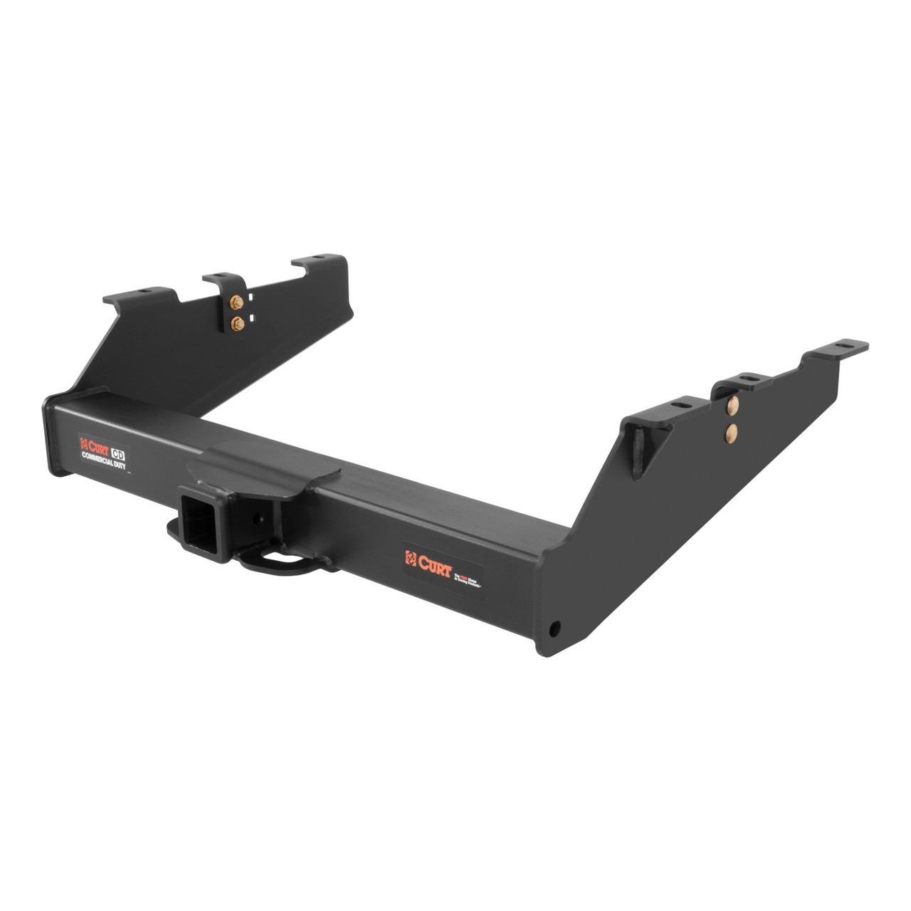 2001 - 2010 GMC Sierra 2500 HD 6' bed, excluding factory receiver, Tommy Gate lift or cab & chassis Curt 2-1/2" Class 5 Trailer Tow Hitch + 5-Flat Wiring Kit Tow Boat/Utility Trailer with Surge Brakes 15703 thumbnail 2