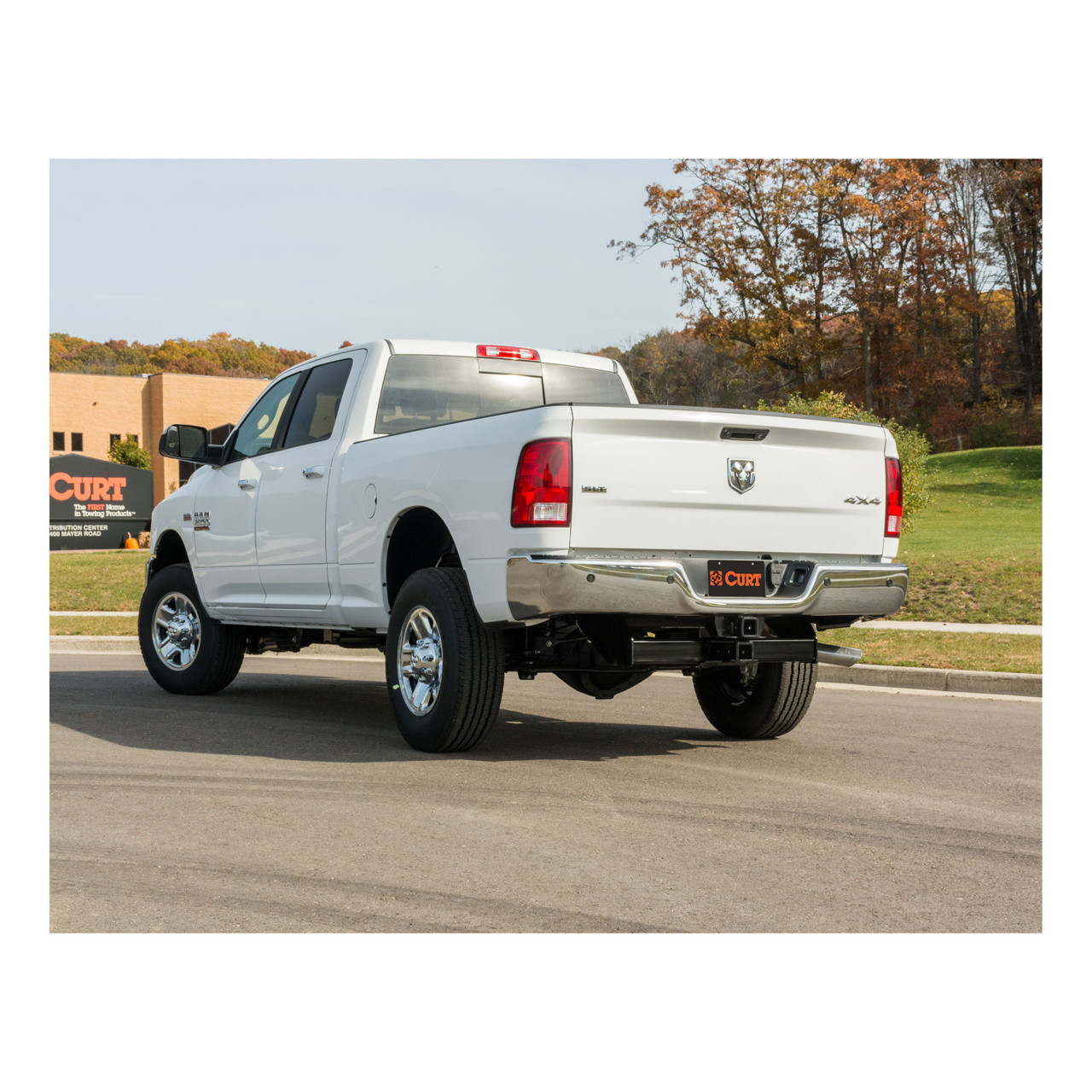 2011 - 2013 RAM 3500 6' bed, with or without factory receiver Curt 2" Class 5 Trailer Tow Hitch + 5-Flat Wiring Kit Tow Boat/Utility Trailer with Surge Brakes 15409 thumbnail 4