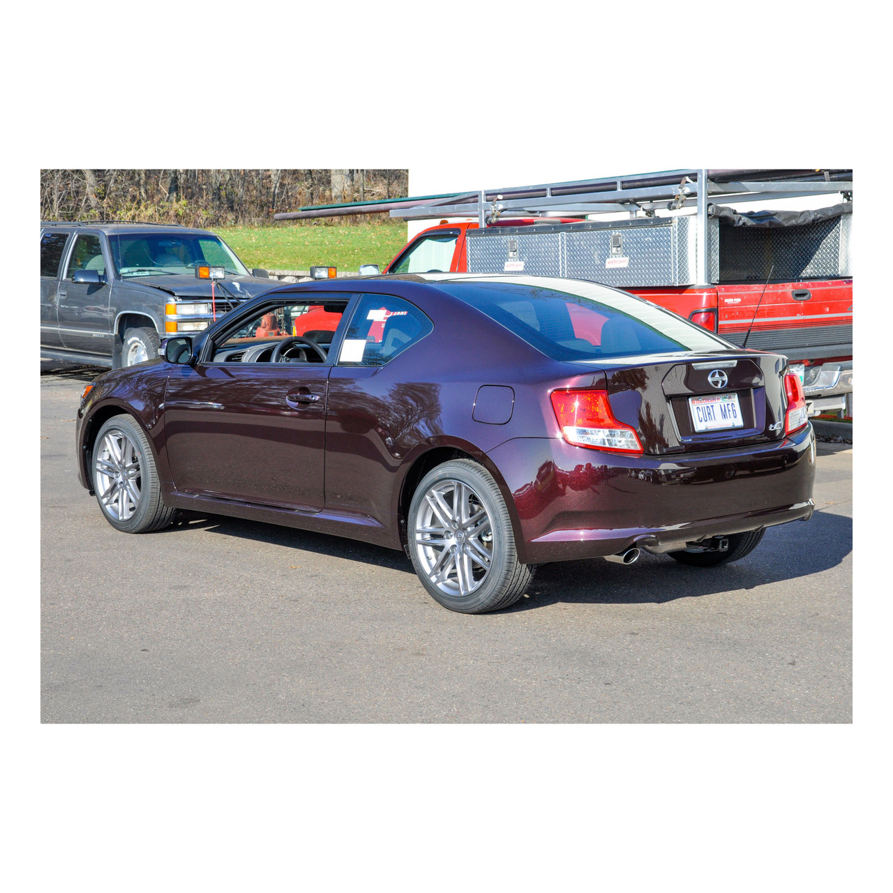 2011 - 2013 Scion tC Curt 1-1/4" Class 1 Trailer Tow Hitch + 5-Flat Wiring Kit Tow Boat/Utility Trailer with Surge Brakes 11087 thumbnail 4