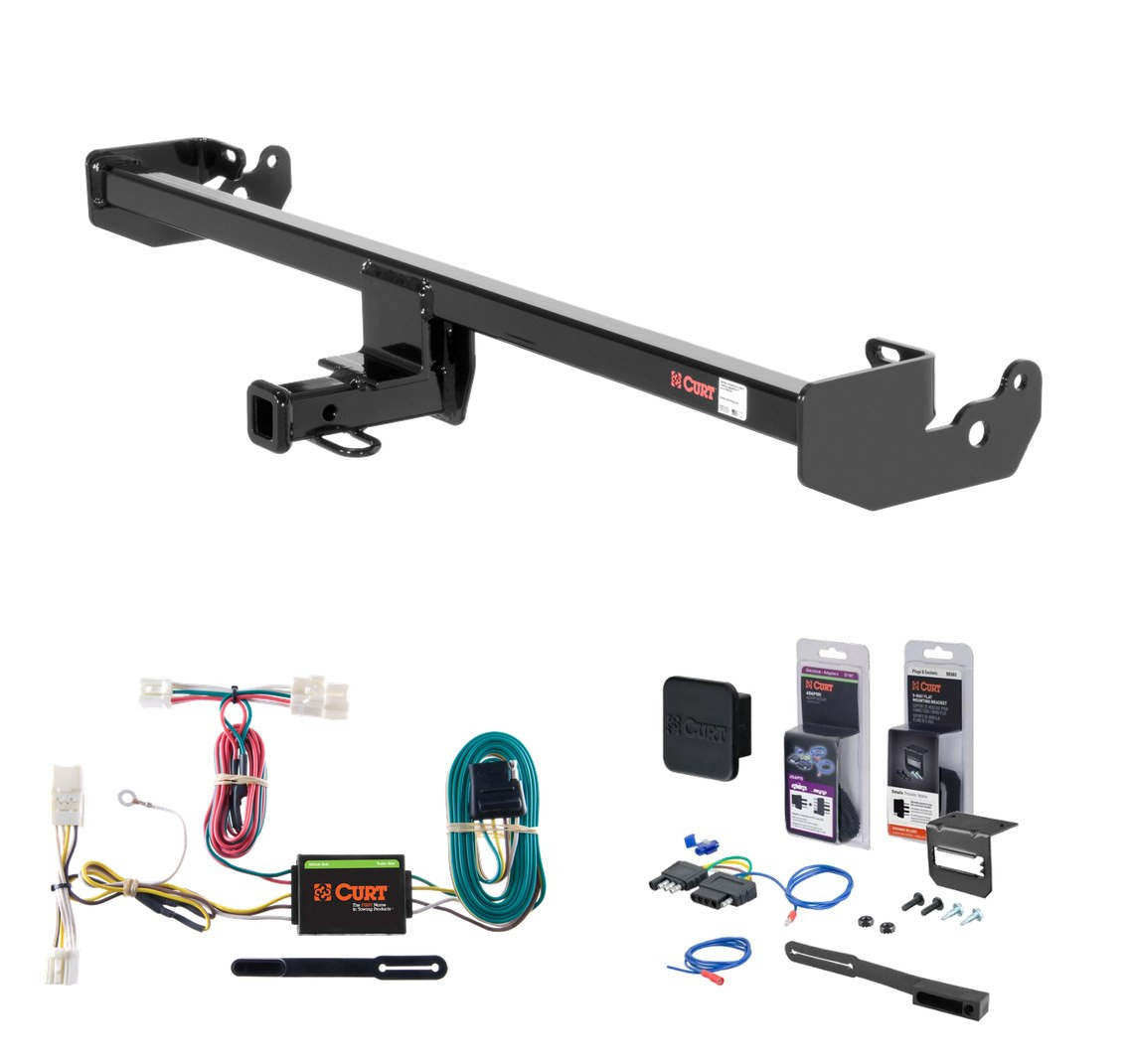 2011 - 2014 Scion xD Curt 1-1/4" Class 1 Trailer Tow Hitch + 5-Flat Wiring Kit Tow Boat/Utility Trailer with Surge Brakes 11134 thumbnail 0