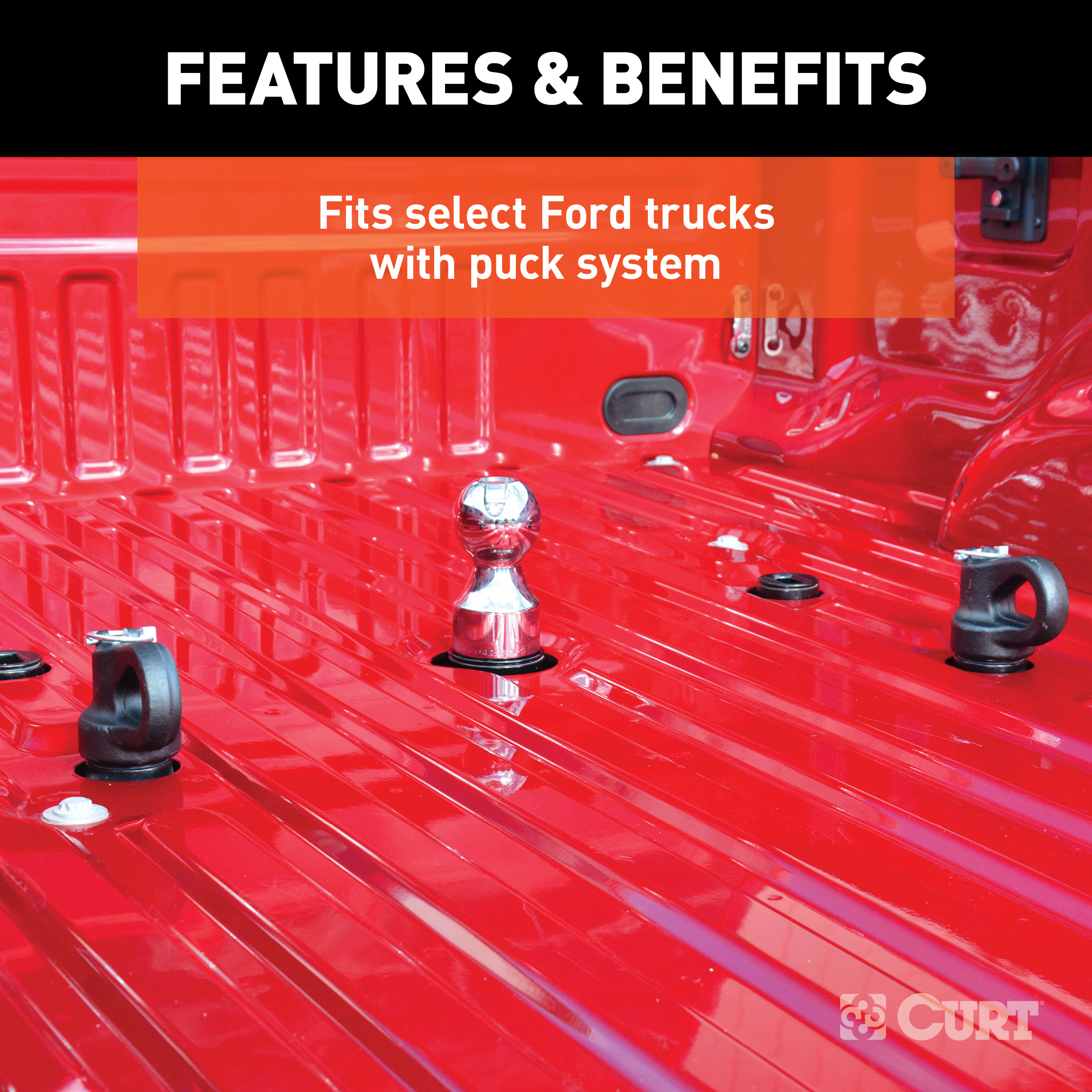 CURT OEM Puck System 3" Gooseneck Ball, Chevrolet, Ford, GMC, Nissan, Ram (30K) Gooseneck Trailer Hitch Ball thumbnail 5