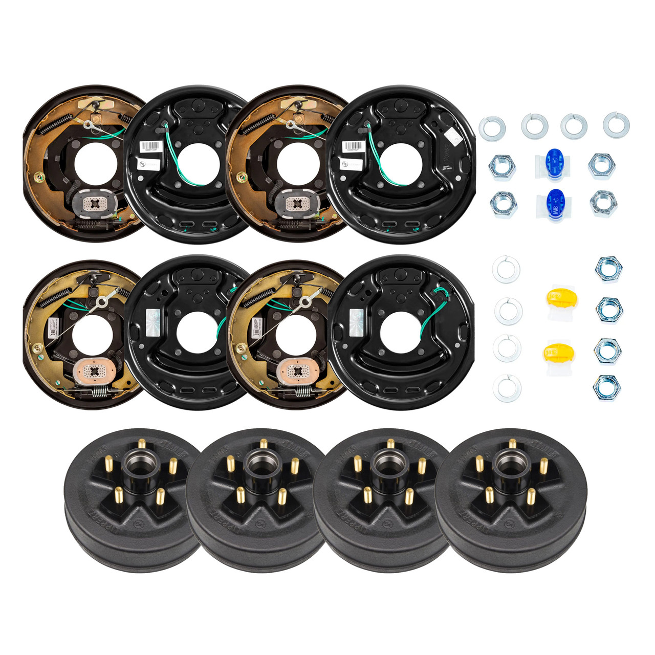 Lippert 2 Pack Left+ Right 3,500 lbs. RV Brake Kit  Forward Self-Adjusting 10" x 2.25" Left & Right Brakes + 10" Trailer Brake Hub Assembly, 5 on 4.5" Studs LIPKIT117J8 thumbnail 0