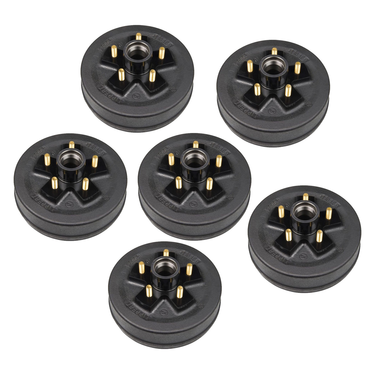 Lippert (6-Pack) 3500 lbs 10" Trailer Brake Hub Assembly - 3,500- 5 on 4-1/2", 1/2" Studs - Heavy-Duty Trailer Component LIPKIT72836 thumbnail 0