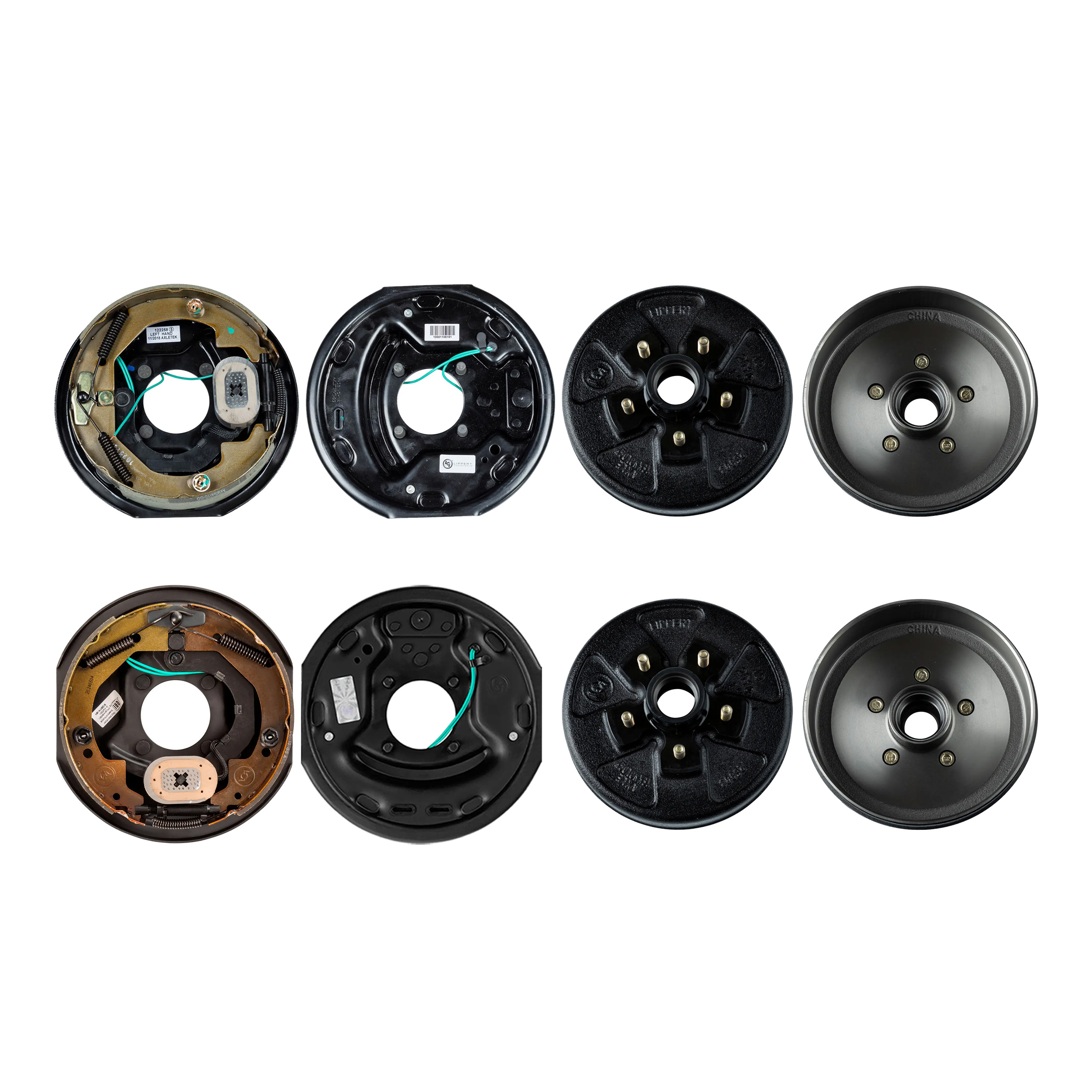 Lippert 10" 3,500 lb Electric Trailer Brake Kit  2 Brake Drum Hubs (5 on 4.5", 1/2" Stud with Bearing Cone) with 1 Left & 1 Right Electric Brake (10" x 2.25") LIPKIT9G9I5 thumbnail 0