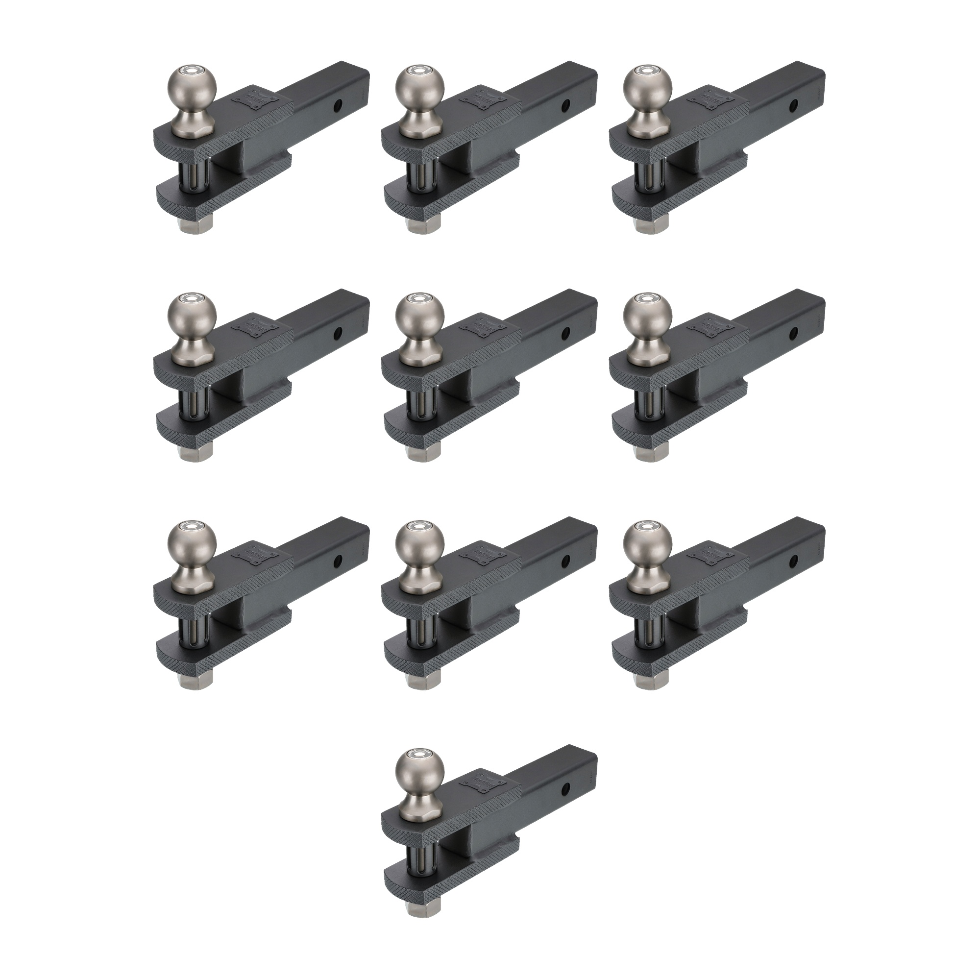 Reese (10-Pack) Clevis Hitch Ball Mount, Fits 2 Inch Square Receiver, 7,500 lbs. Capacity, Black thumbnail 0