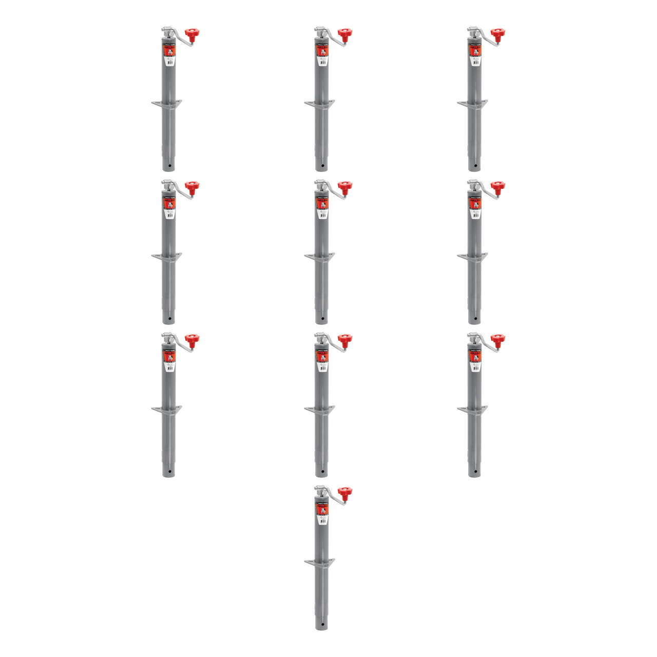 BULLDOG (10-Pack) Round Trailer Jack, A-Frame, 5,000 lbs. Lift Capacity, Topwind, Bolt-On, A-Frame location 10.8 Inch, 15 Inch Travel thumbnail 0
