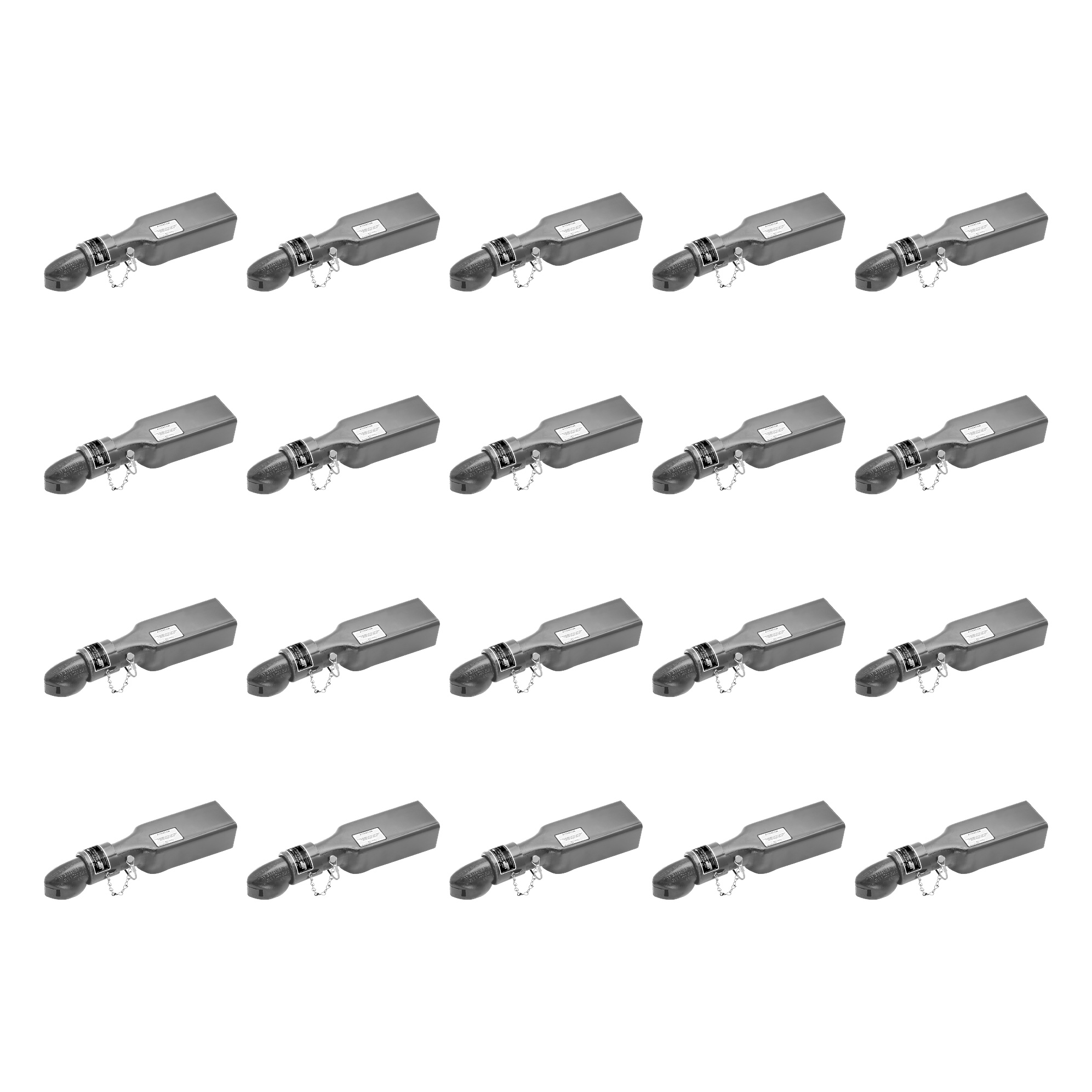 BULLDOG (20-Pack) Collar-Lok Straight Coupler, 2 Inch Diameter, Pin Style, 7,000 lbs. Capacity, 3 Inch Channel Width, Gray thumbnail 0