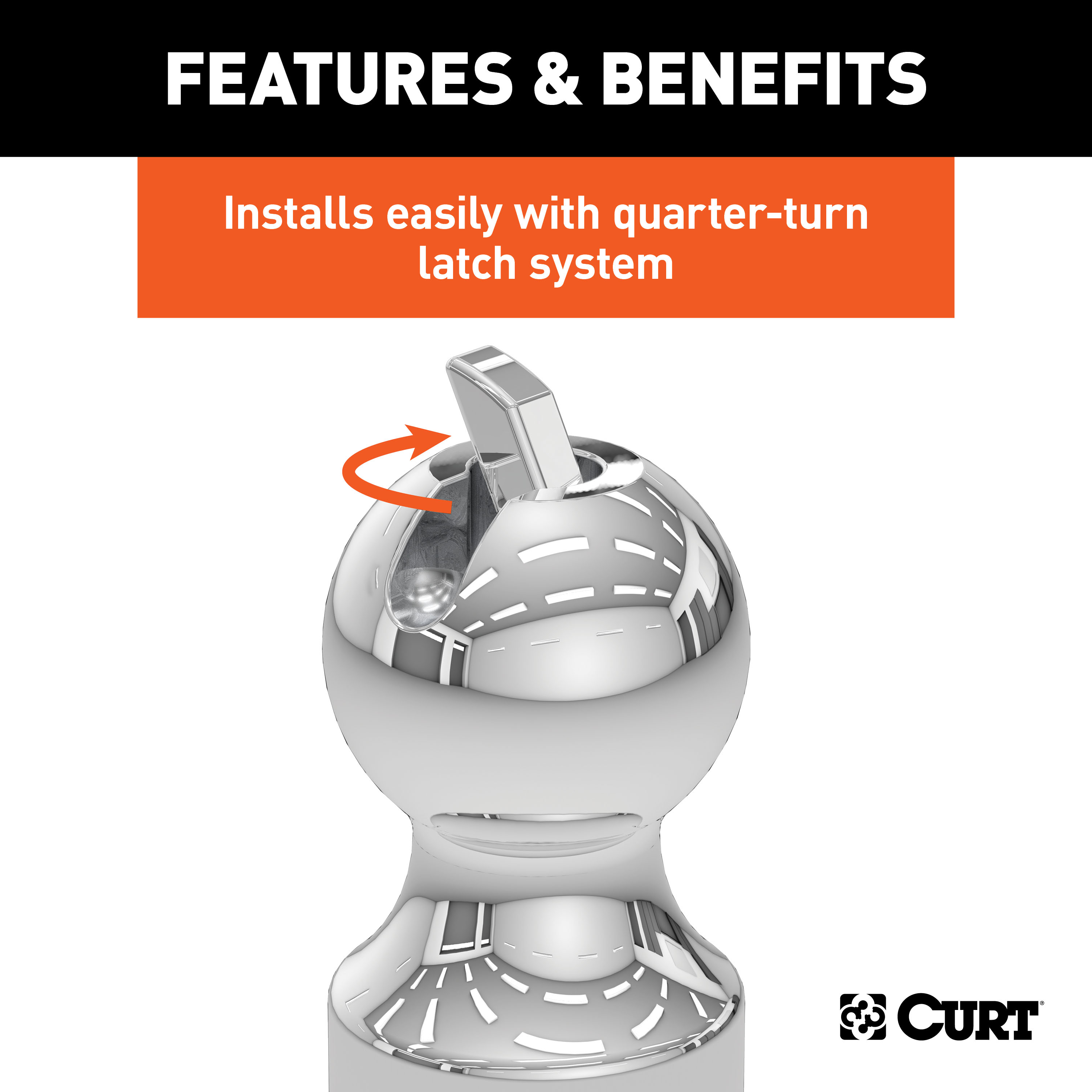 CURT OEM Puck System 3" Gooseneck Ball, Chevrolet, Ford, GMC, Nissan, Ram (38K) Gooseneck Trailer Hitch Ball thumbnail 2