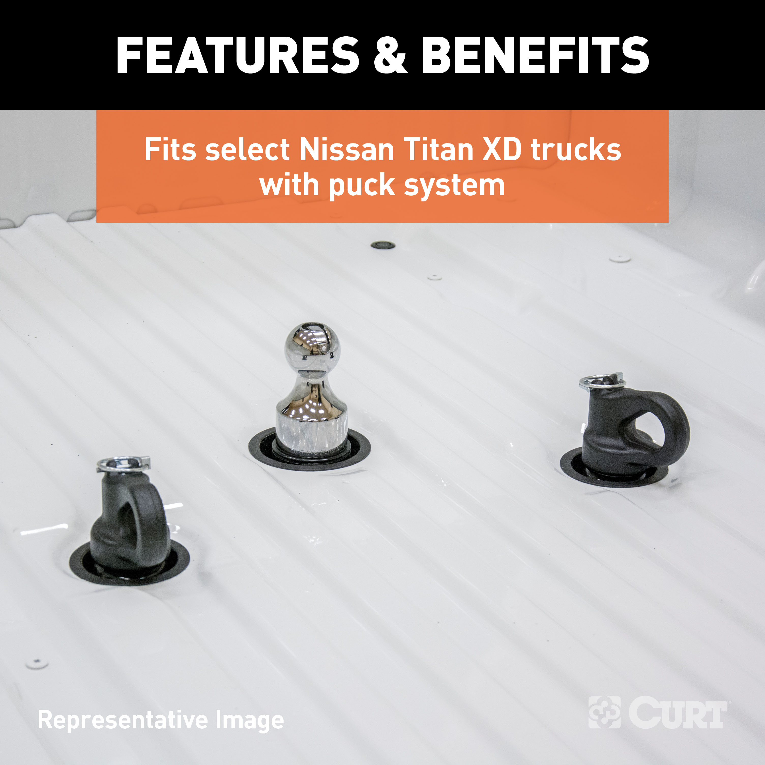 CURT OEM Puck System 3" Gooseneck Ball, Chevrolet, Ford, GMC, Nissan, Ram (38K) Gooseneck Trailer Hitch Ball thumbnail 6