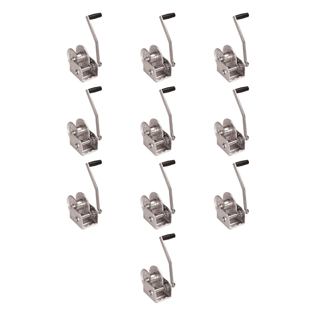 Fulton (10-Pack) Brake Winch, 1,000 lbs. Capacity, No Strap, Silver thumbnail 0