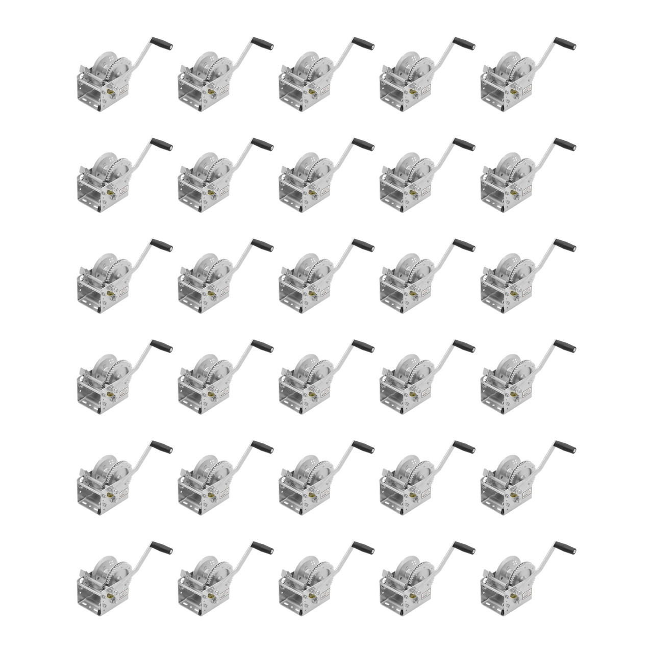 Fulton (30-Pack) Trailer Winch, Two-Speed, 3,200 lbs. Capacity, 20 Foot Strap, 10 Inch Handle, Silver thumbnail 0