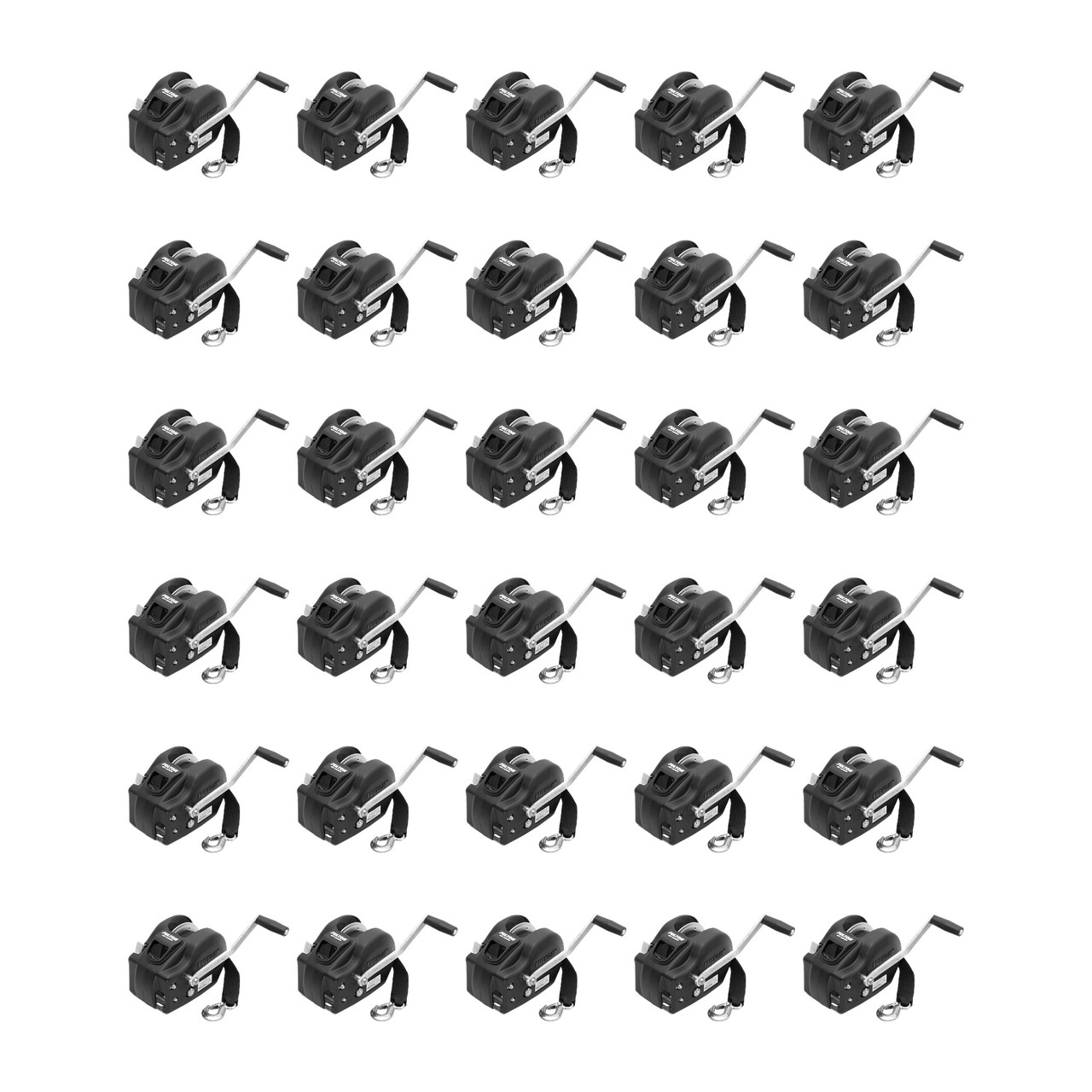 Fulton (30-Pack) Trailer Winch, Two-Speed, 3,200 lbs. Capacity, 20 Foot Strap, 10 Inch Handle, Black Cover thumbnail 0