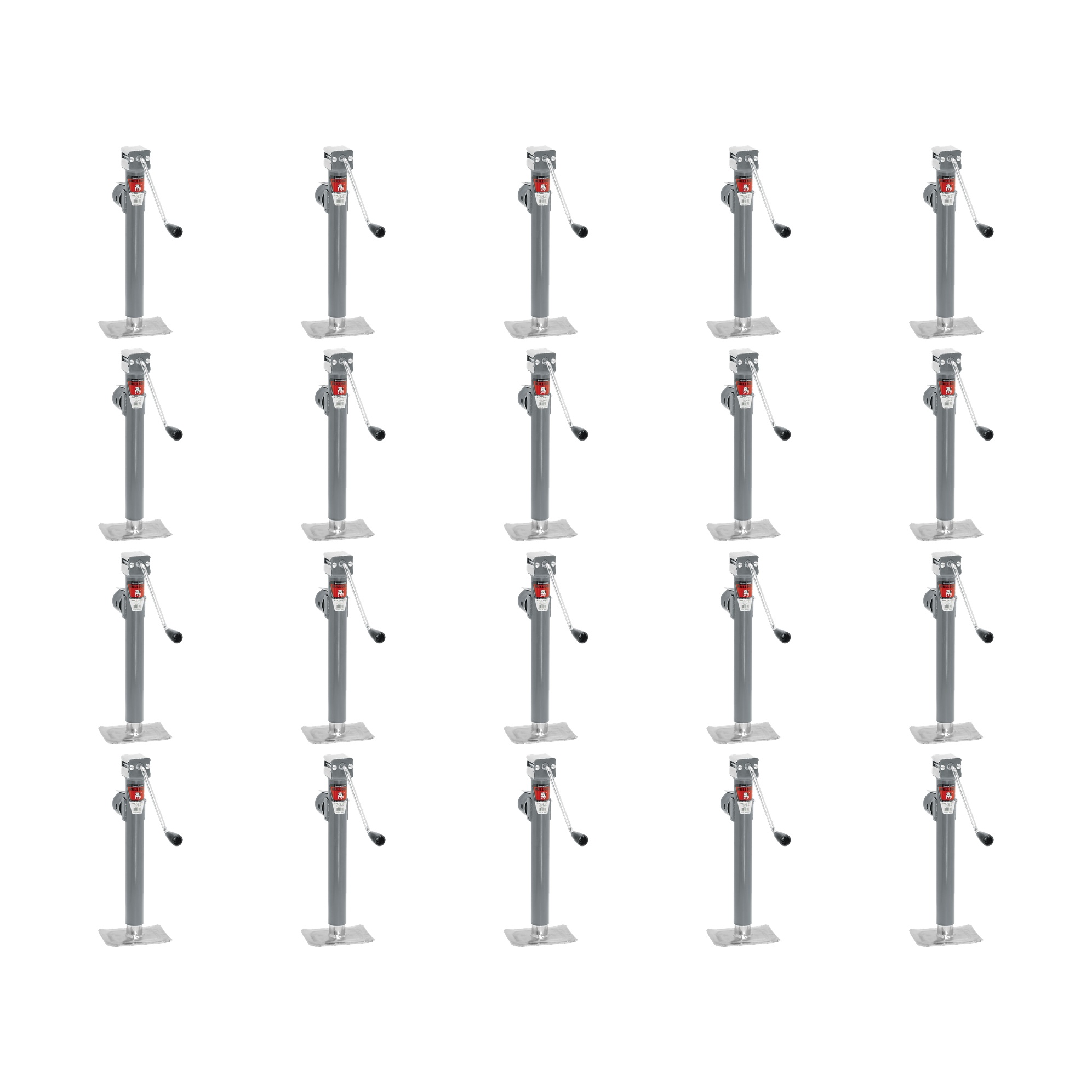 BULLDOG (20-Pack) Round Trailer Jack, Side Mount, 7,000 lbs. Lift Capacity, Sidewind, Weld-On, 15 Inch Travel thumbnail 0