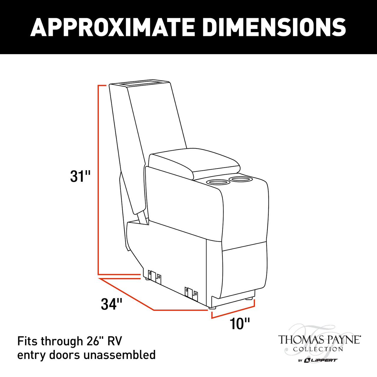 Thomas Payne Heritage Series RV Theater Seating Center Console - Millbrae #2020129264 thumbnail 1